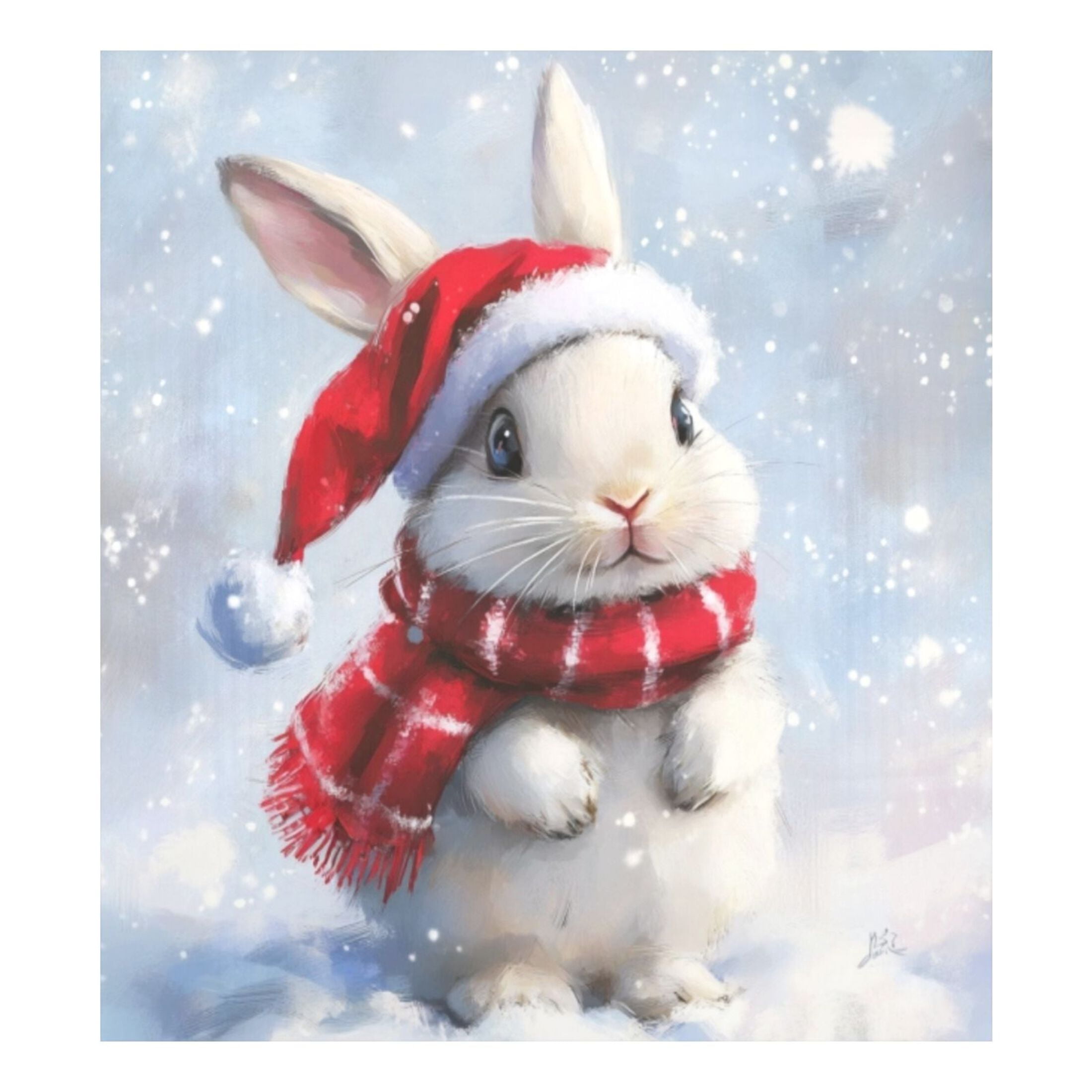 Dishwasher Magnetic Sticker 23x26 Inch Refrigerator Magnetic Sticker Washing Machine Magnetic Sticker Kitchen Panel Magnetic Sticker Home Decor Cute White Christmas Bunny