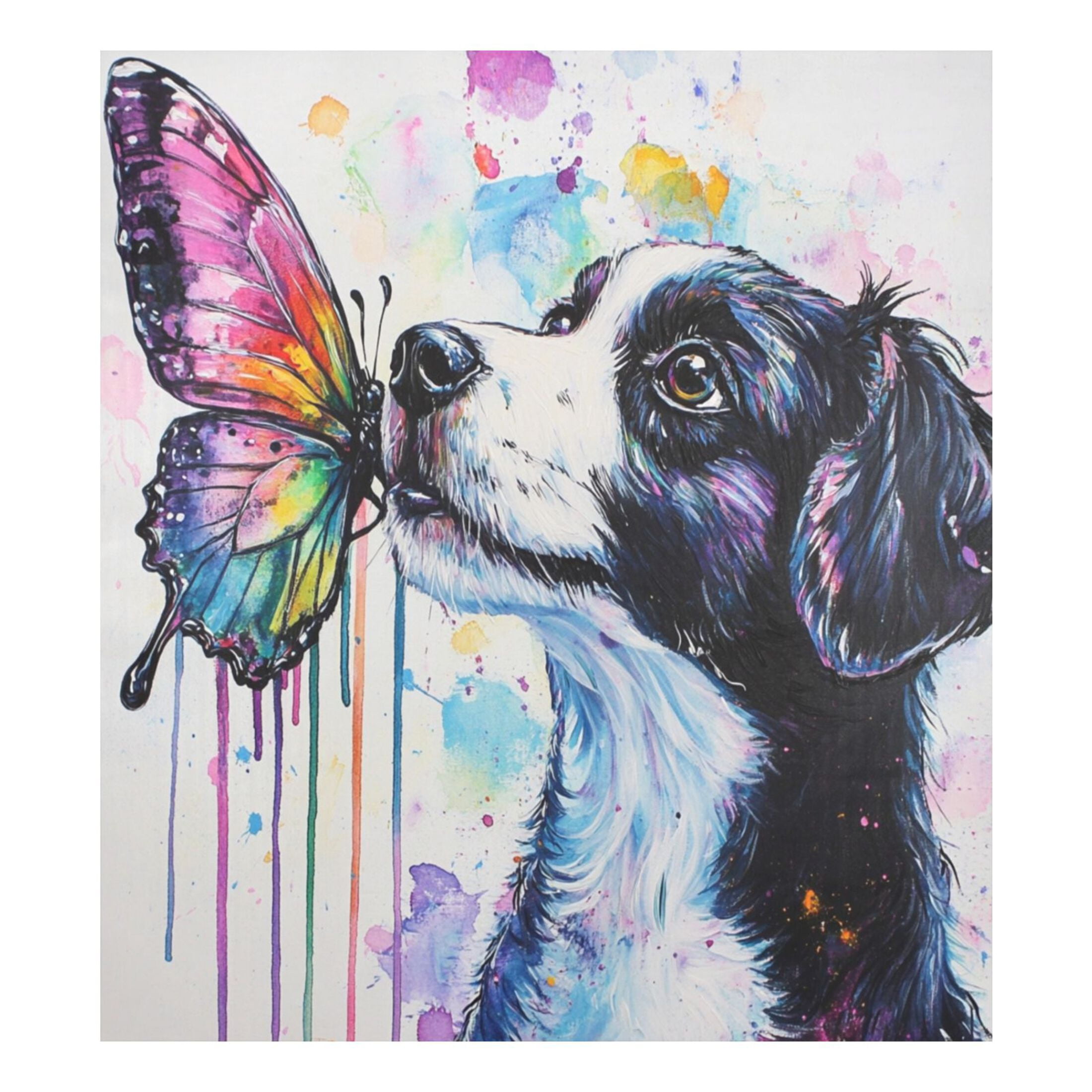 Dishwasher Magnetic Sticker 23x26 Inch Refrigerator Magnetic Sticker Washing Machine Magnetic Sticker Kitchen Panel Magnetic Sticker Home Decor Dogs Kiss Colorful Butterflies