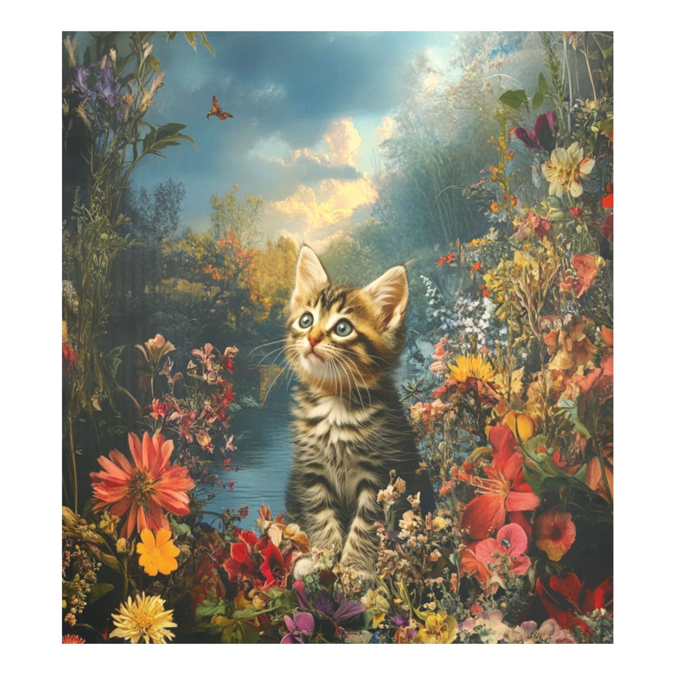 Dishwasher Magnetic Sticker 23x26 Inch Refrigerator Magnetic Sticker Washing Machine Magnetic Sticker Kitchen Panel Magnetic Sticker Home Decor Flower Sea Kitten