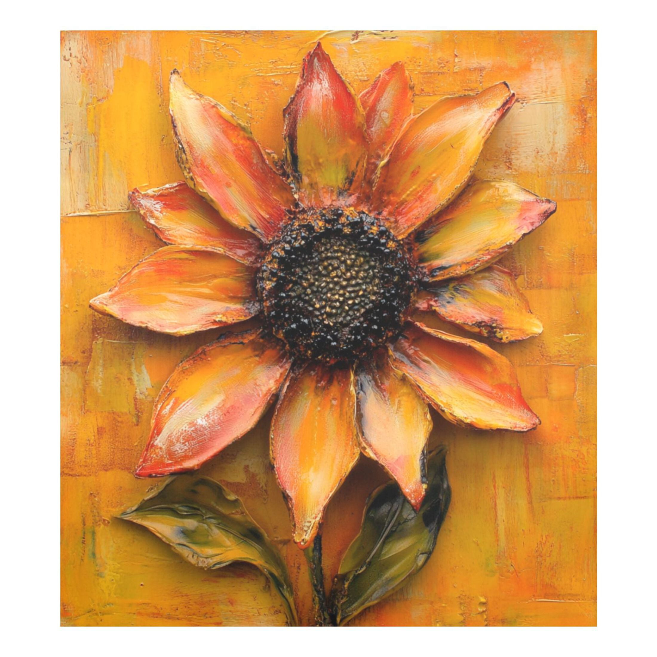 Dishwasher Magnetic Sticker 23x26 Inch Refrigerator Magnetic Sticker Washing Machine Magnetic Sticker Kitchen Panel Magnetic Sticker Home Decor Large Orange Flower