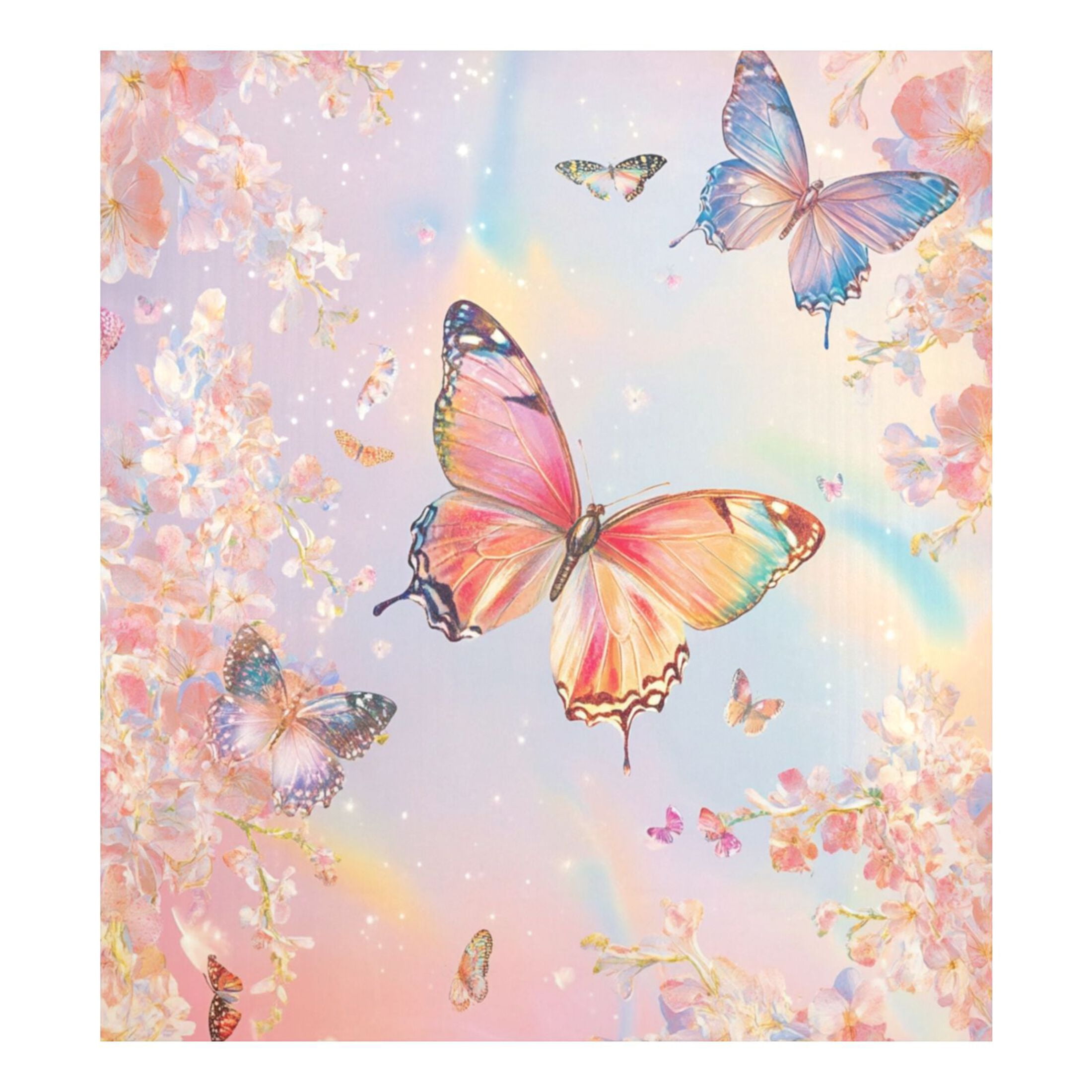 Dishwasher Magnetic Sticker 23x26 Inch Refrigerator Magnetic Sticker Washing Machine Magnetic Sticker Kitchen Panel Magnetic Sticker Home Decor Light Pink Flower Butterfly