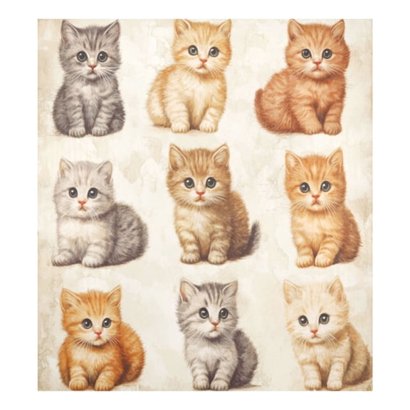 Dishwasher Magnetic Sticker 23x26 Inch Refrigerator Magnetic Sticker Washing Machine Magnetic Sticker Kitchen Panel Magnetic Sticker Home Decor Little Colored Cat1