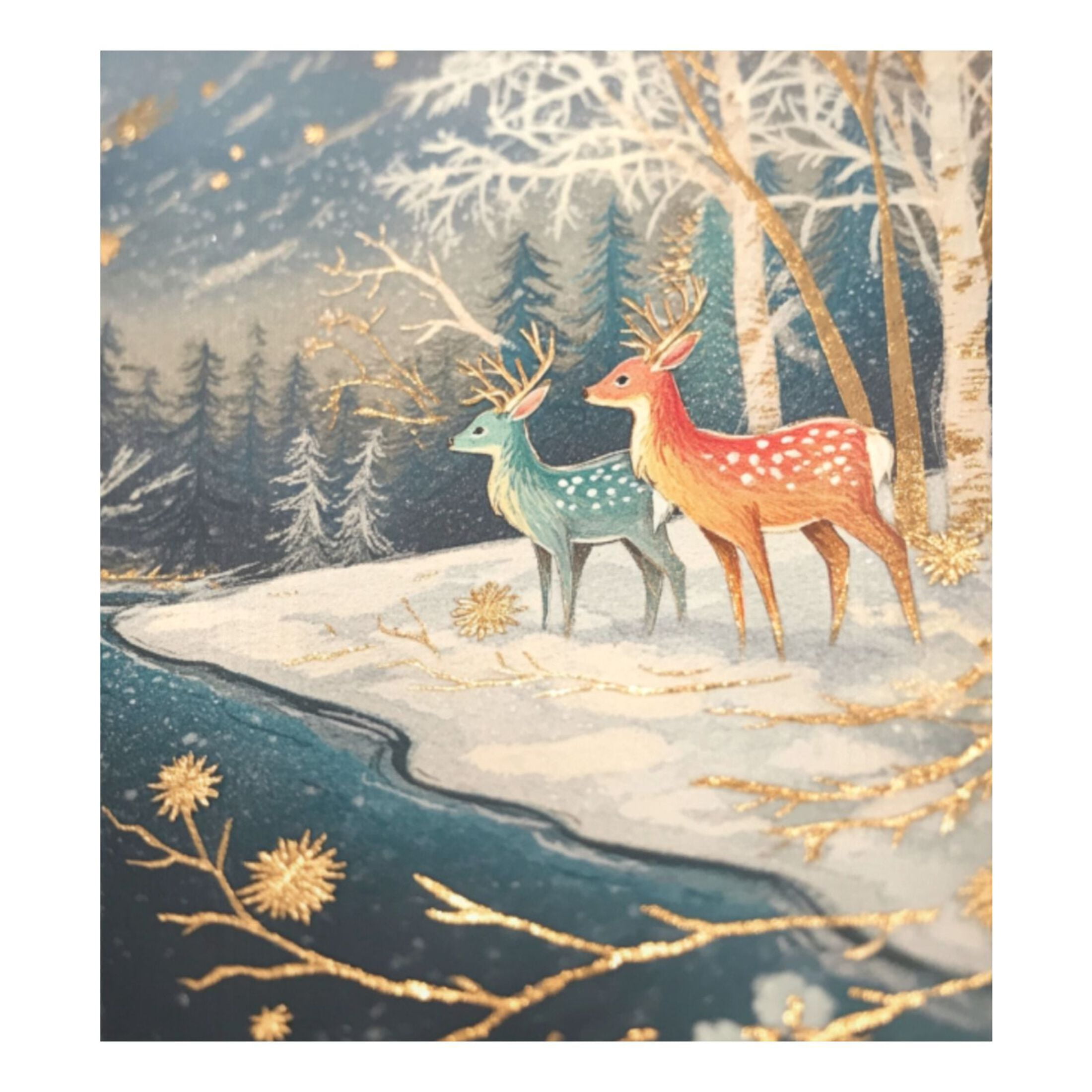 Dishwasher Magnetic Sticker 23x26 Inch Refrigerator Magnetic Sticker Washing Machine Magnetic Sticker Kitchen Panel Magnetic Sticker Home Decor Little Painted Christmas Deer