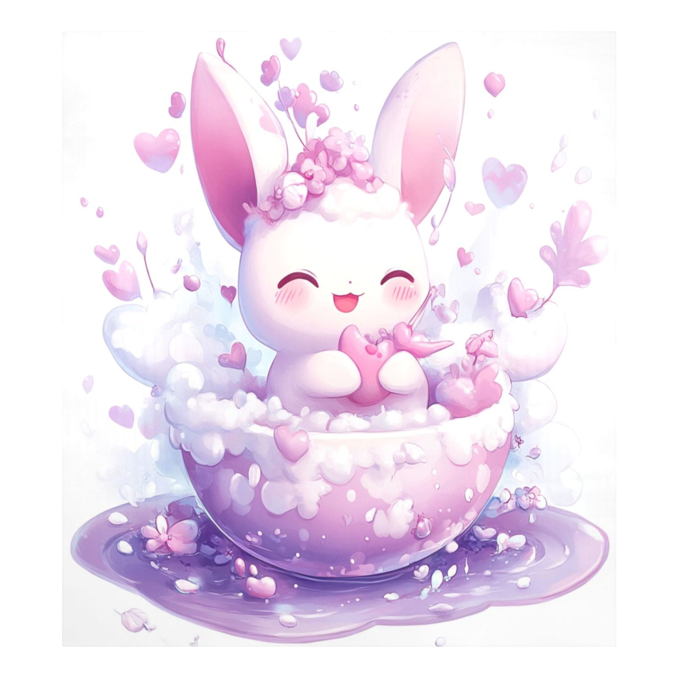 Dishwasher Magnetic Sticker 23x26 Inch Refrigerator Magnetic Sticker Washing Machine Magnetic Sticker Kitchen Panel Magnetic Sticker Home Decor Lovely Cartoon Purple Rabbit