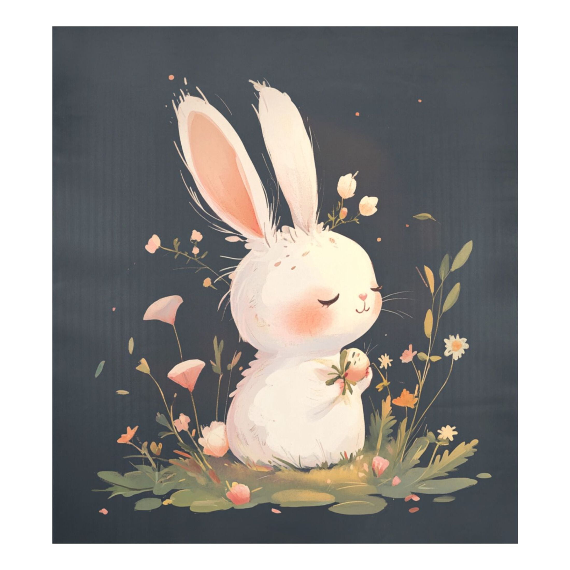 Dishwasher Magnetic Sticker 23x26 Inch Refrigerator Magnetic Sticker Washing Machine Magnetic Sticker Kitchen Panel Magnetic Sticker Home Decor Lovely Cartoon White Rabbit