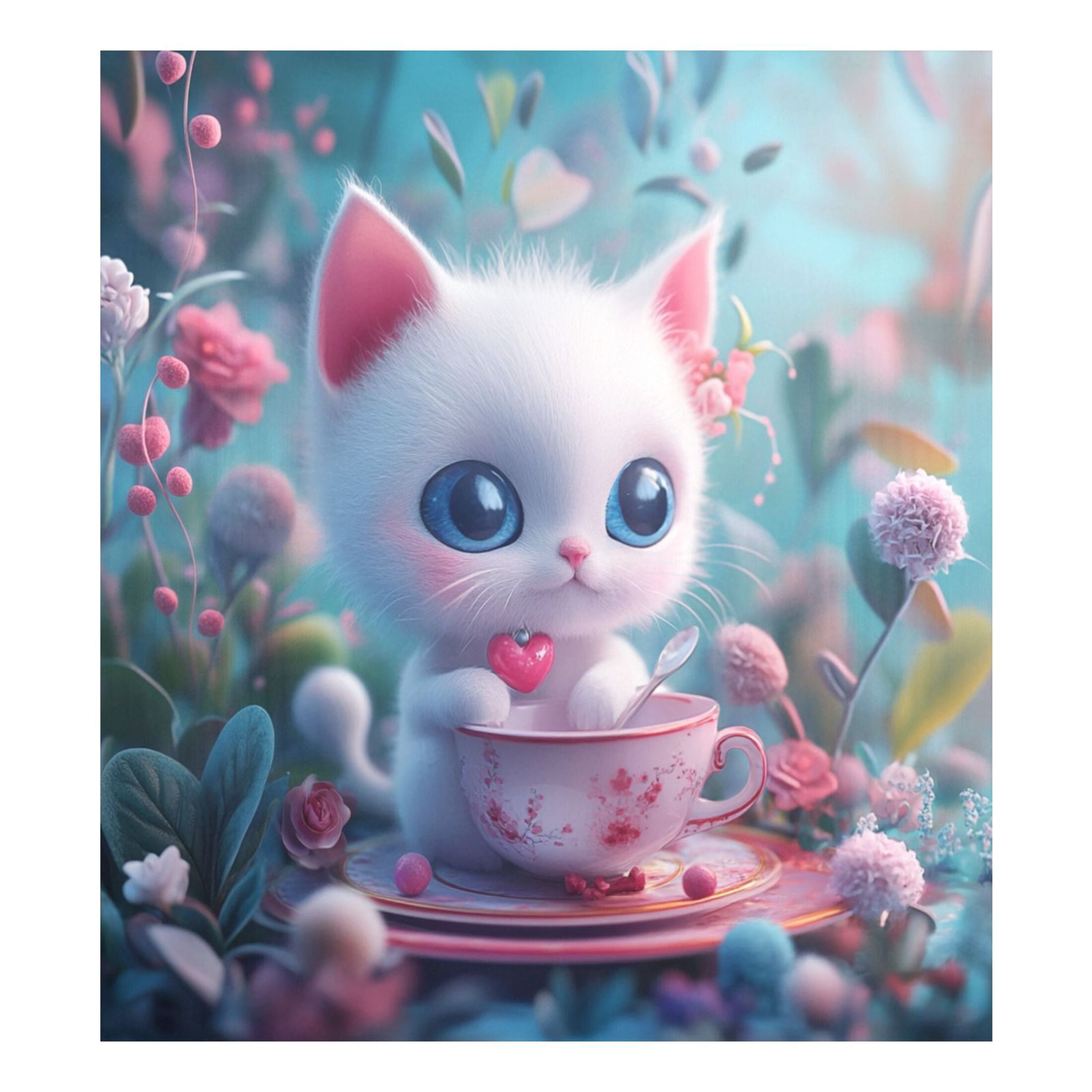 Dishwasher Magnetic Sticker 23x26 Inch Refrigerator Magnetic Sticker Washing Machine Magnetic Sticker Kitchen Panel Magnetic Sticker Home Decor Lovely Cartoon Little White Cat