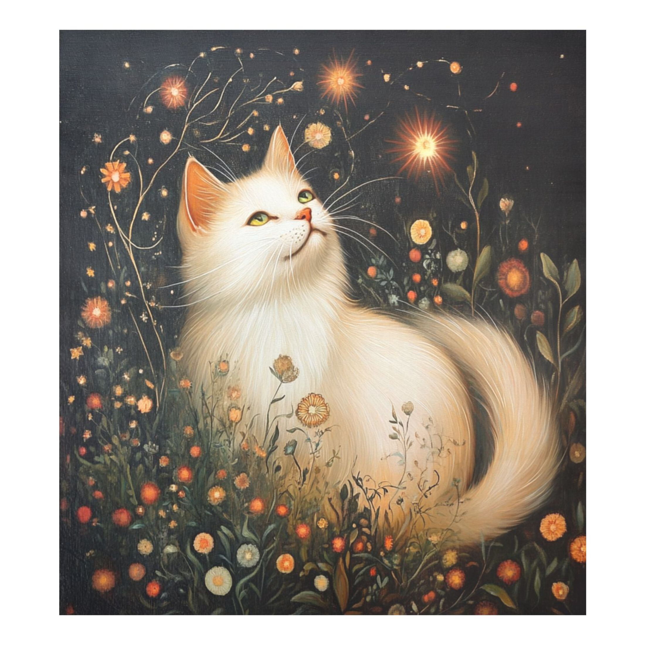 Dishwasher Magnetic Sticker 23x26 Inch Refrigerator Magnetic Sticker Washing Machine Magnetic Sticker Kitchen Panel Magnetic Sticker Home Decor Magic White Cat