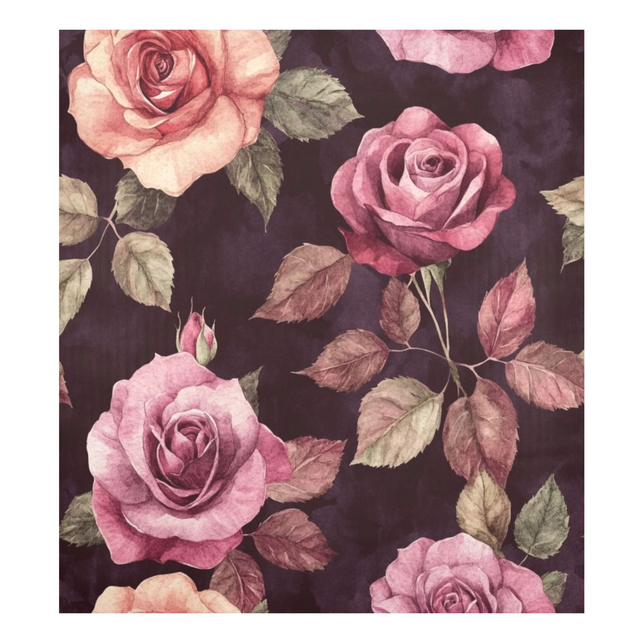Dishwasher Magnetic Sticker 23x26 Inch Refrigerator Magnetic Sticker Washing Machine Magnetic Sticker Kitchen Panel Magnetic Sticker Home Decor Maroon Roses Seamless