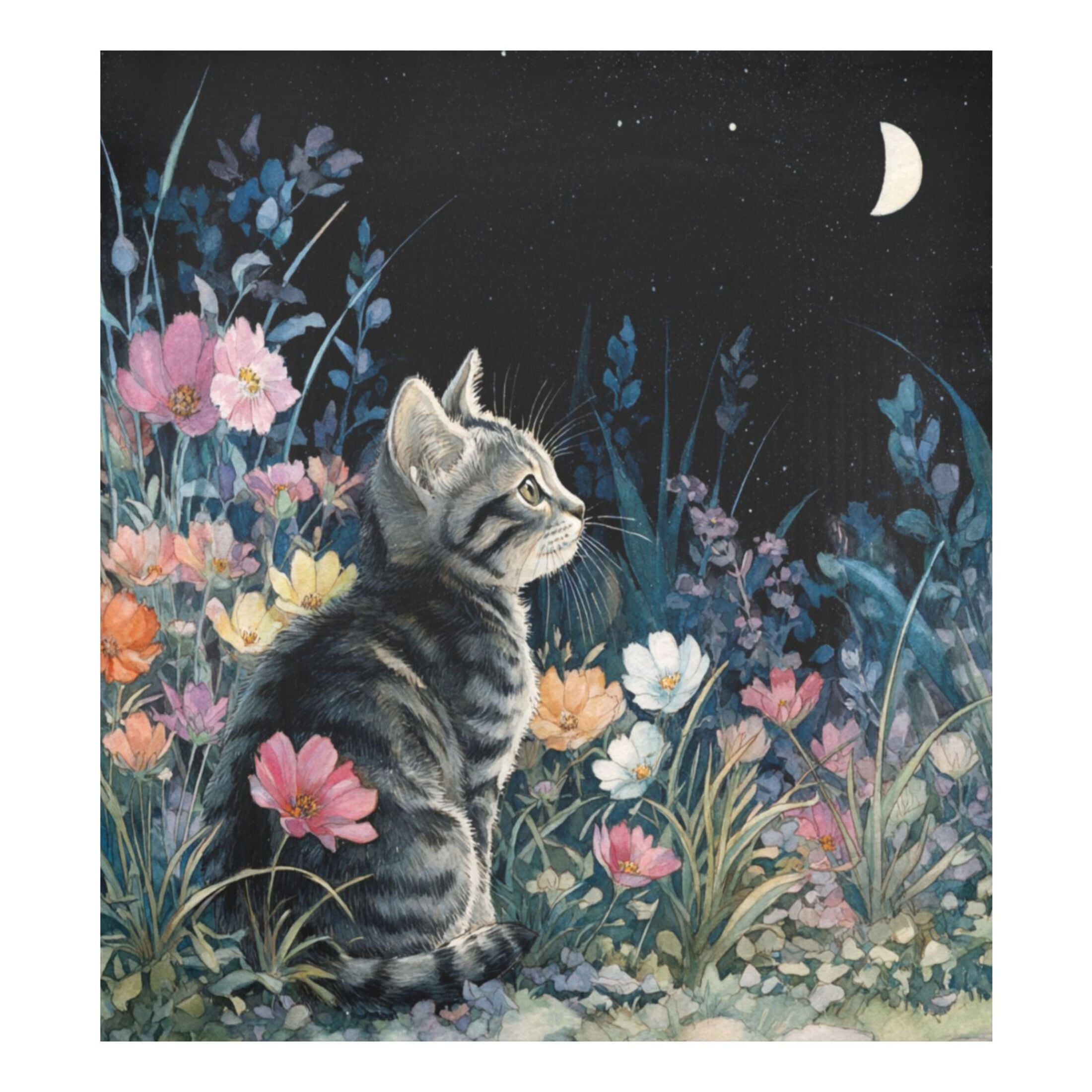Dishwasher Magnetic Sticker 23x26 Inch Refrigerator Magnetic Sticker Washing Machine Magnetic Sticker Kitchen Panel Magnetic Sticker Home Decor Night Cat