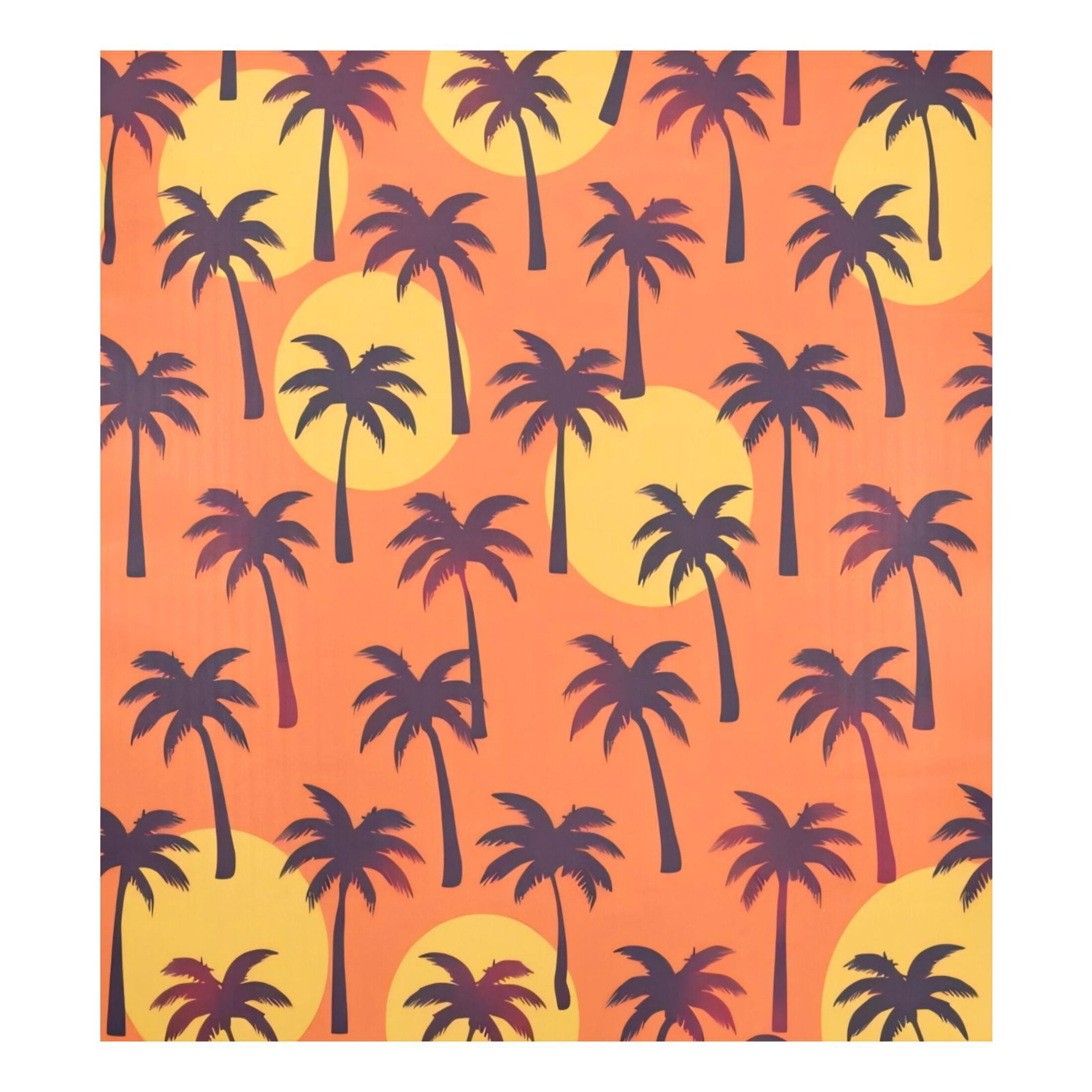 Dishwasher Magnetic Sticker 23x26 Inch Refrigerator Magnetic Sticker Washing Machine Magnetic Sticker Kitchen Panel Magnetic Sticker Home Decor Orange Sunset Coconut Tree