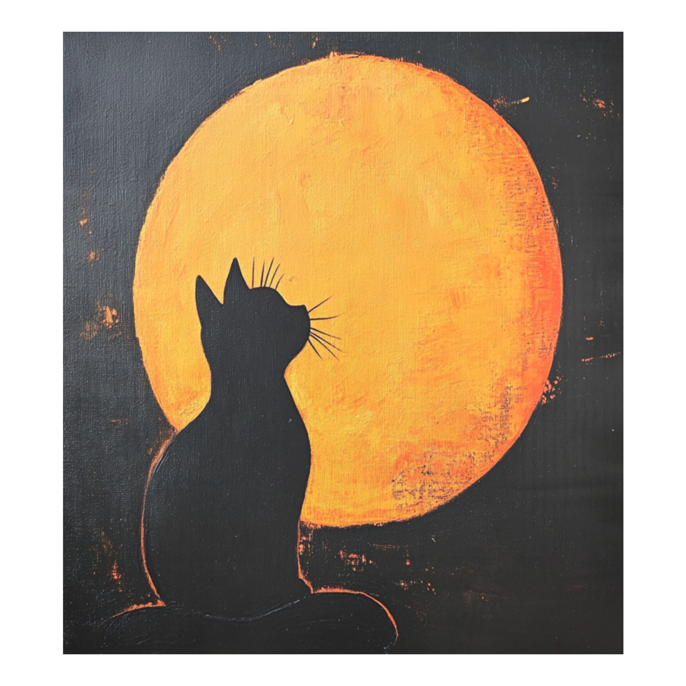 Dishwasher Magnetic Sticker 23x26 Inch Refrigerator Magnetic Sticker Washing Machine Magnetic Sticker Kitchen Panel Magnetic Sticker Home Decor Orange Moon Cat