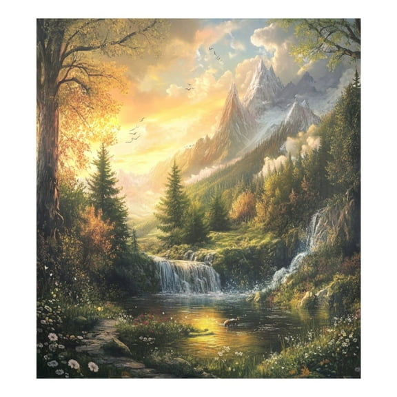 Dishwasher Magnetic Sticker 23x26 Inch Refrigerator Magnetic Sticker Washing Machine Magnetic Sticker Kitchen Panel Magnetic Sticker Home Decor Picturesque Mountain