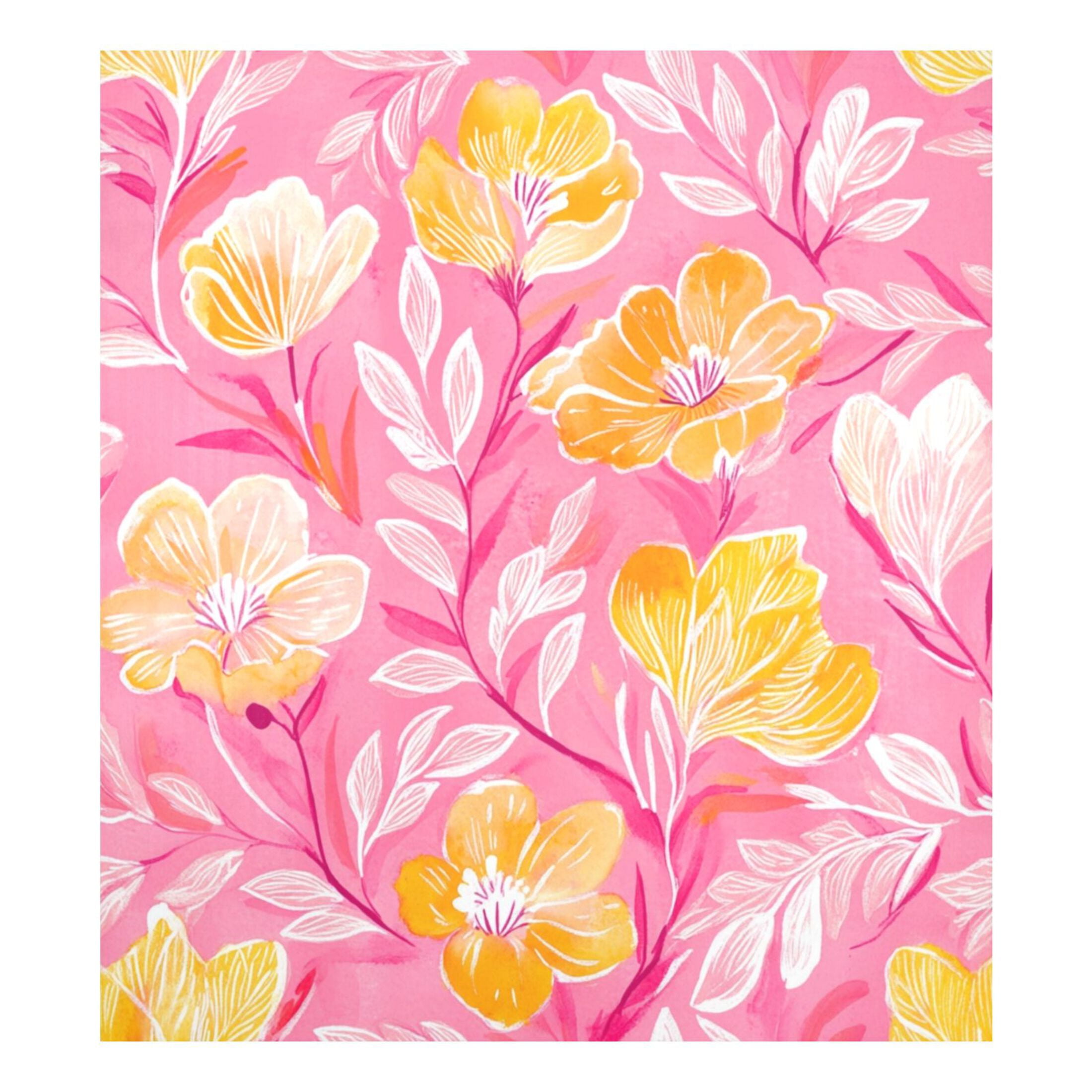 Dishwasher Magnetic Sticker 23x26 Inch Refrigerator Magnetic Sticker Washing Machine Magnetic Sticker Kitchen Panel Magnetic Sticker Home Decor Pink Yellow Flower