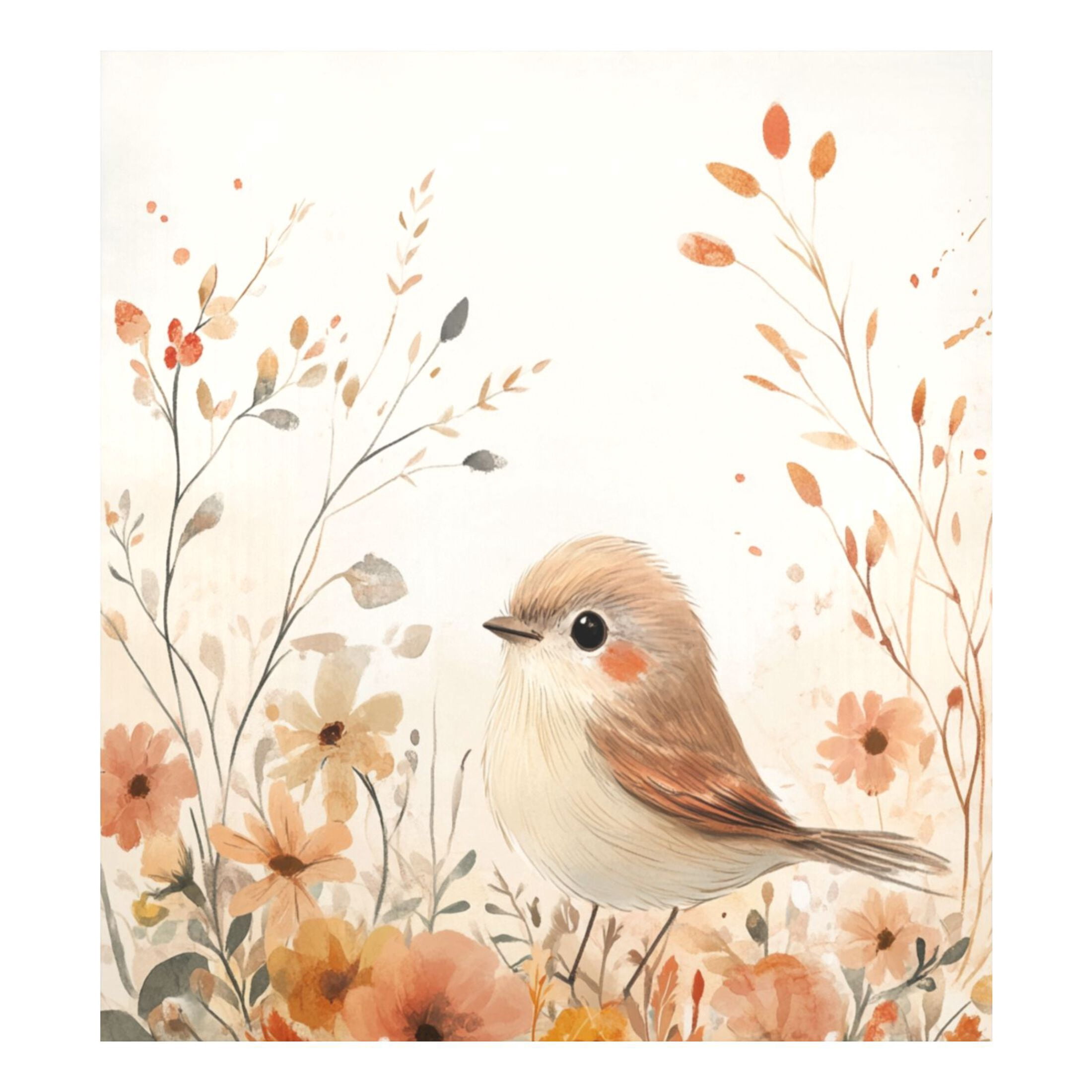 Dishwasher Magnetic Sticker 23x26 Inch Refrigerator Magnetic Sticker Washing Machine Magnetic Sticker Kitchen Panel Magnetic Sticker Home Decor Pretty Orange Bird