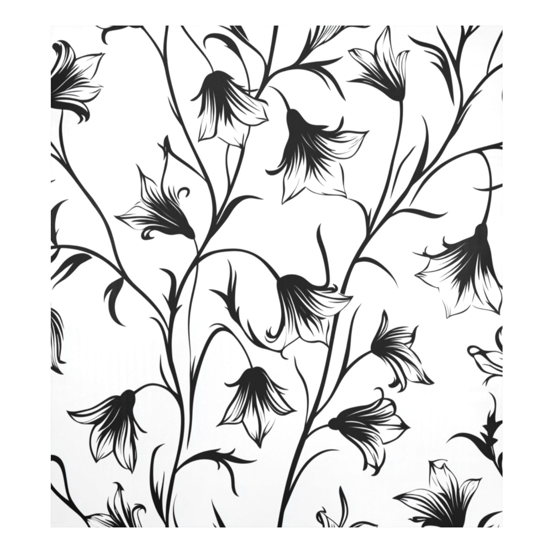 Dishwasher Magnetic Sticker 23x26 Inch Refrigerator Magnetic Sticker Washing Machine Magnetic Sticker Kitchen Panel Magnetic Sticker Home Decor Pretty Black Cartoon Flowers