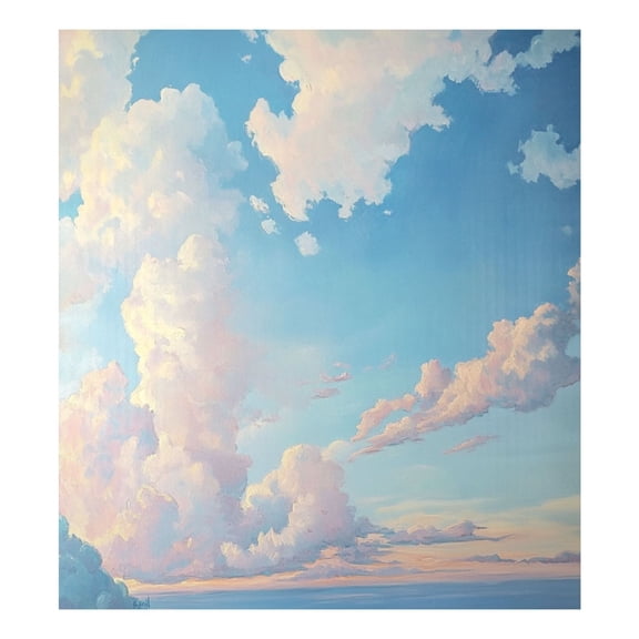 Dishwasher Magnetic Sticker 23x26 Inch Refrigerator Magnetic Sticker Washing Machine Magnetic Sticker Kitchen Panel Magnetic Sticker Home Decor Pretty Blue White Clouds