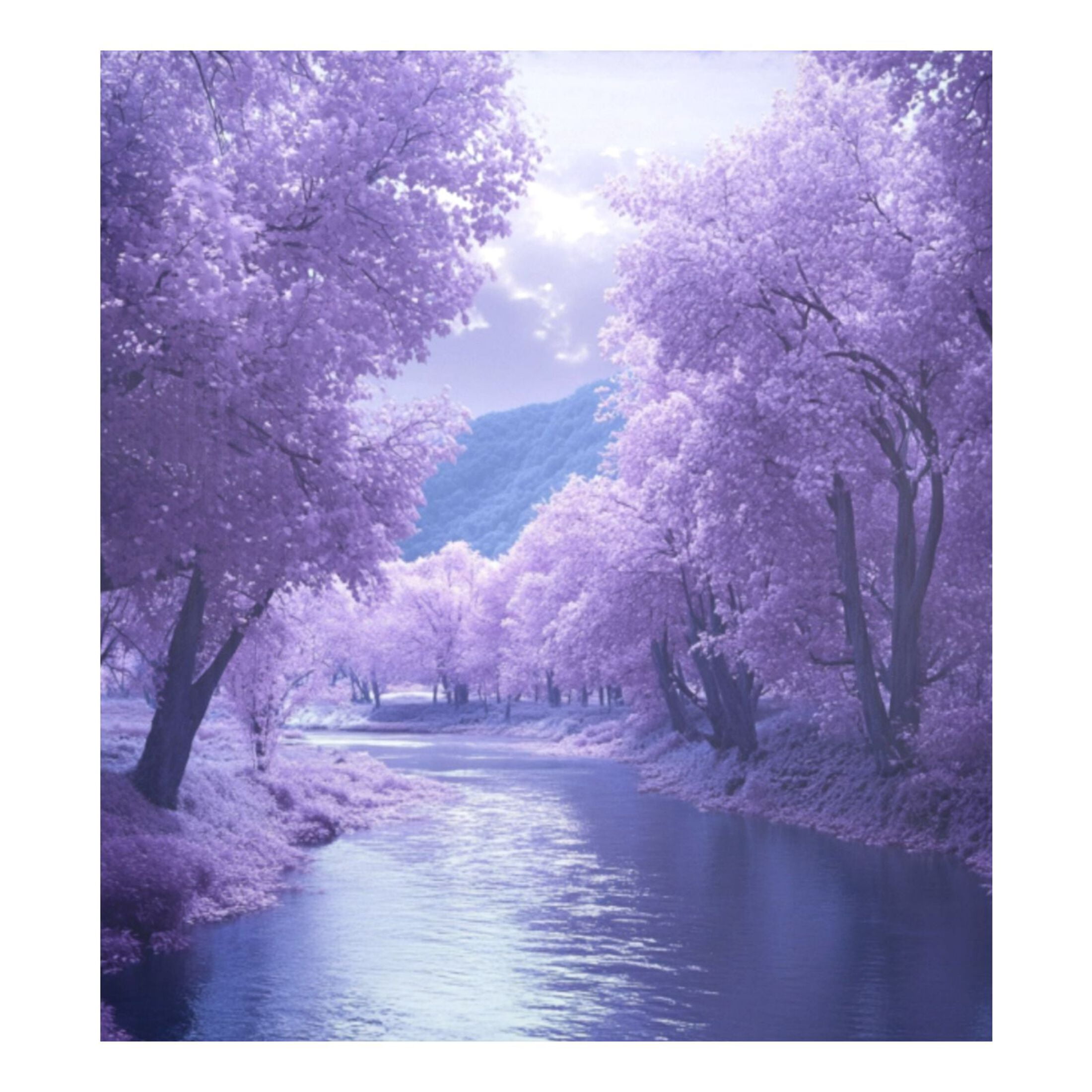 Dishwasher Magnetic Sticker 23x26 Inch Refrigerator Magnetic Sticker Washing Machine Magnetic Sticker Kitchen Panel Magnetic Sticker Home Decor Purple River Picture