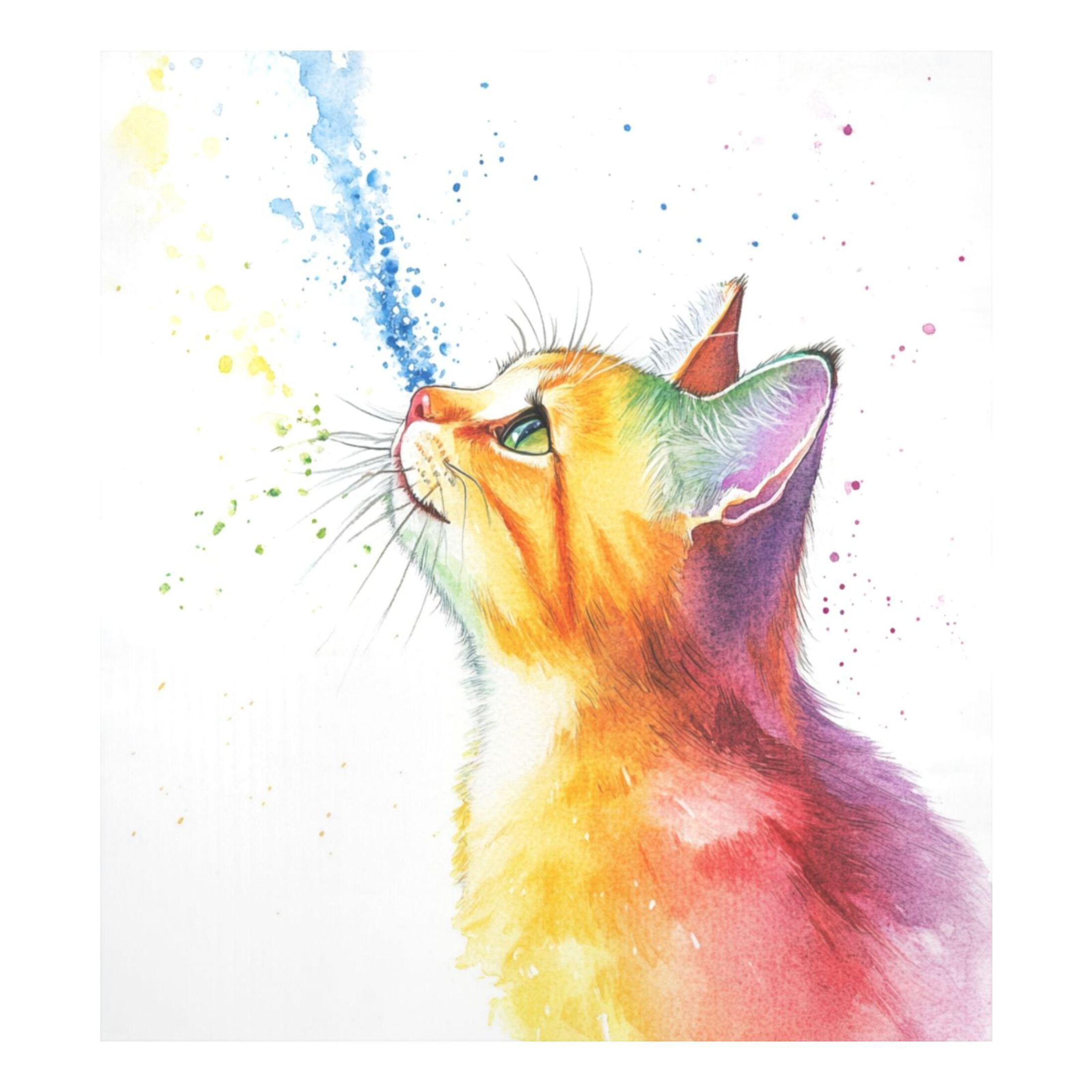 Dishwasher Magnetic Sticker 23x26 Inch Refrigerator Magnetic Sticker Washing Machine Magnetic Sticker Kitchen Panel Magnetic Sticker Home Decor Rainbow Cute Kitten