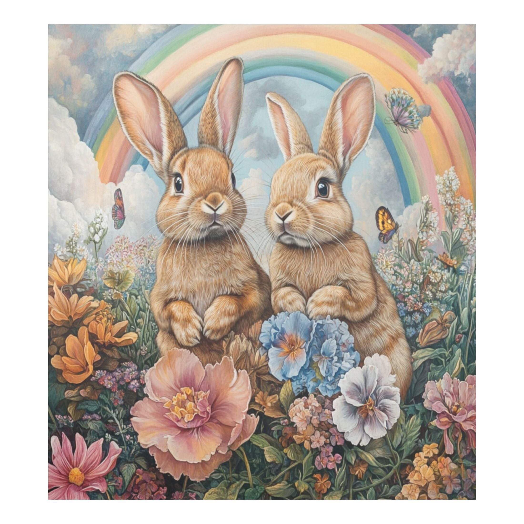 Dishwasher Magnetic Sticker 23x26 Inch Refrigerator Magnetic Sticker Washing Machine Magnetic Sticker Kitchen Panel Magnetic Sticker Home Decor Rainbow Two Rabbits