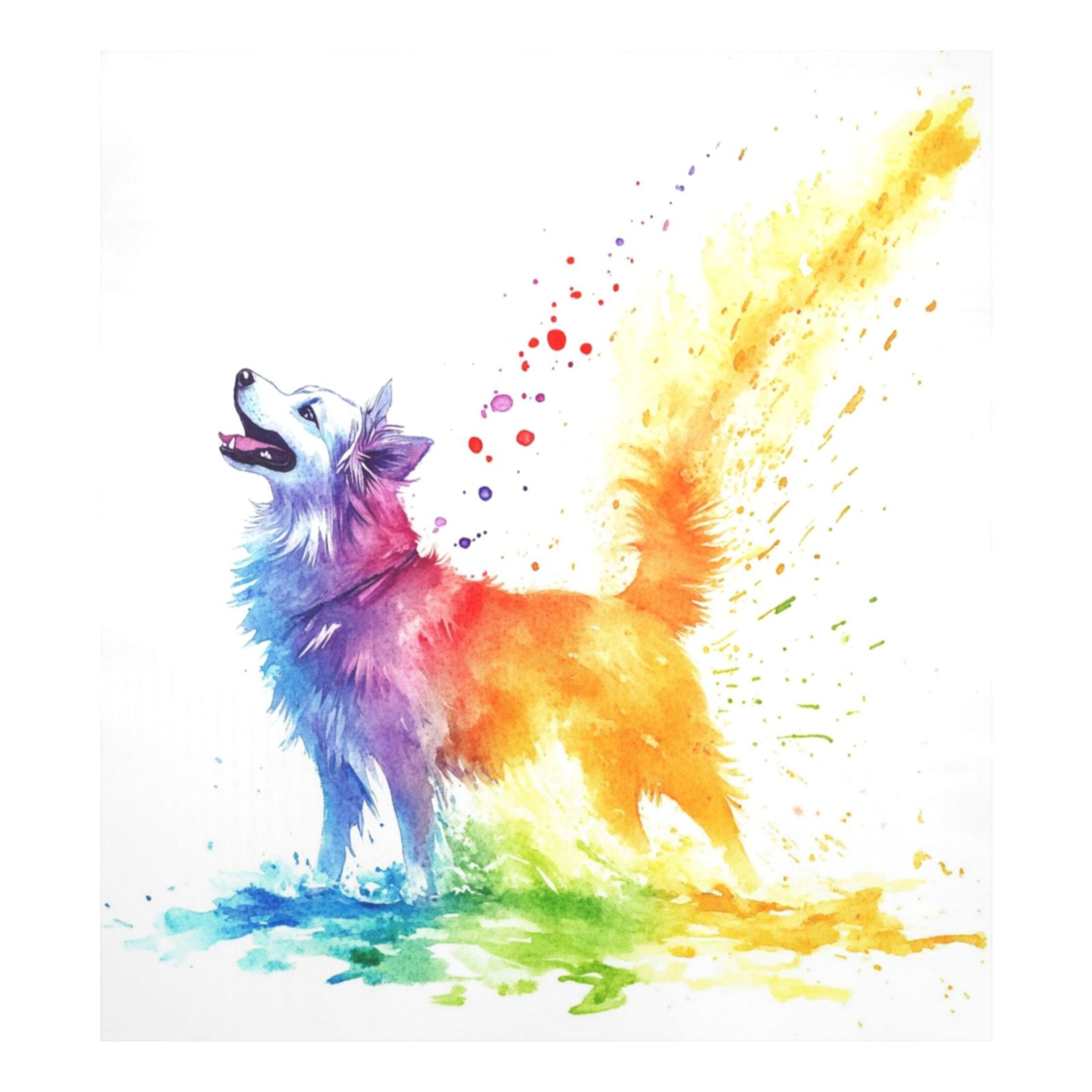 Dishwasher Magnetic Sticker 23x26 Inch Refrigerator Magnetic Sticker Washing Machine Magnetic Sticker Kitchen Panel Magnetic Sticker Home Decor Rainbow Cute Dog
