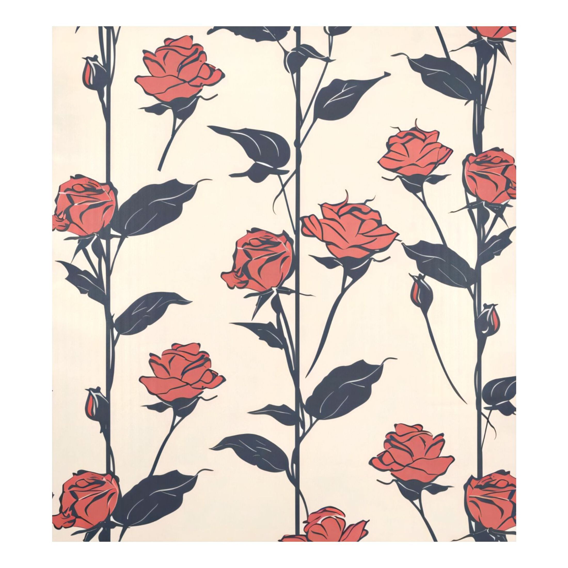 Dishwasher Magnetic Sticker 23x26 Inch Refrigerator Magnetic Sticker Washing Machine Magnetic Sticker Kitchen Panel Magnetic Sticker Home Decor Red Rose Seamless