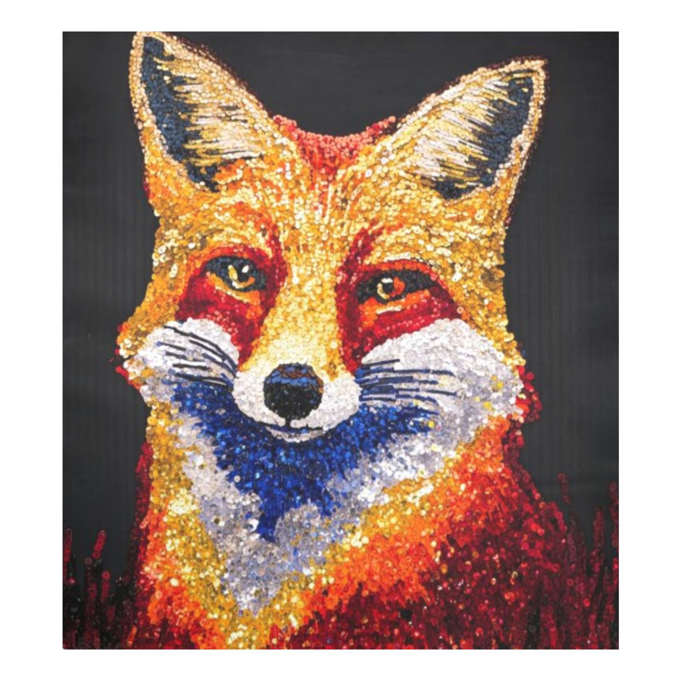 Dishwasher Magnetic Sticker 23x26 Inch Refrigerator Magnetic Sticker Washing Machine Magnetic Sticker Kitchen Panel Magnetic Sticker Home Decor Red Sequined Fox