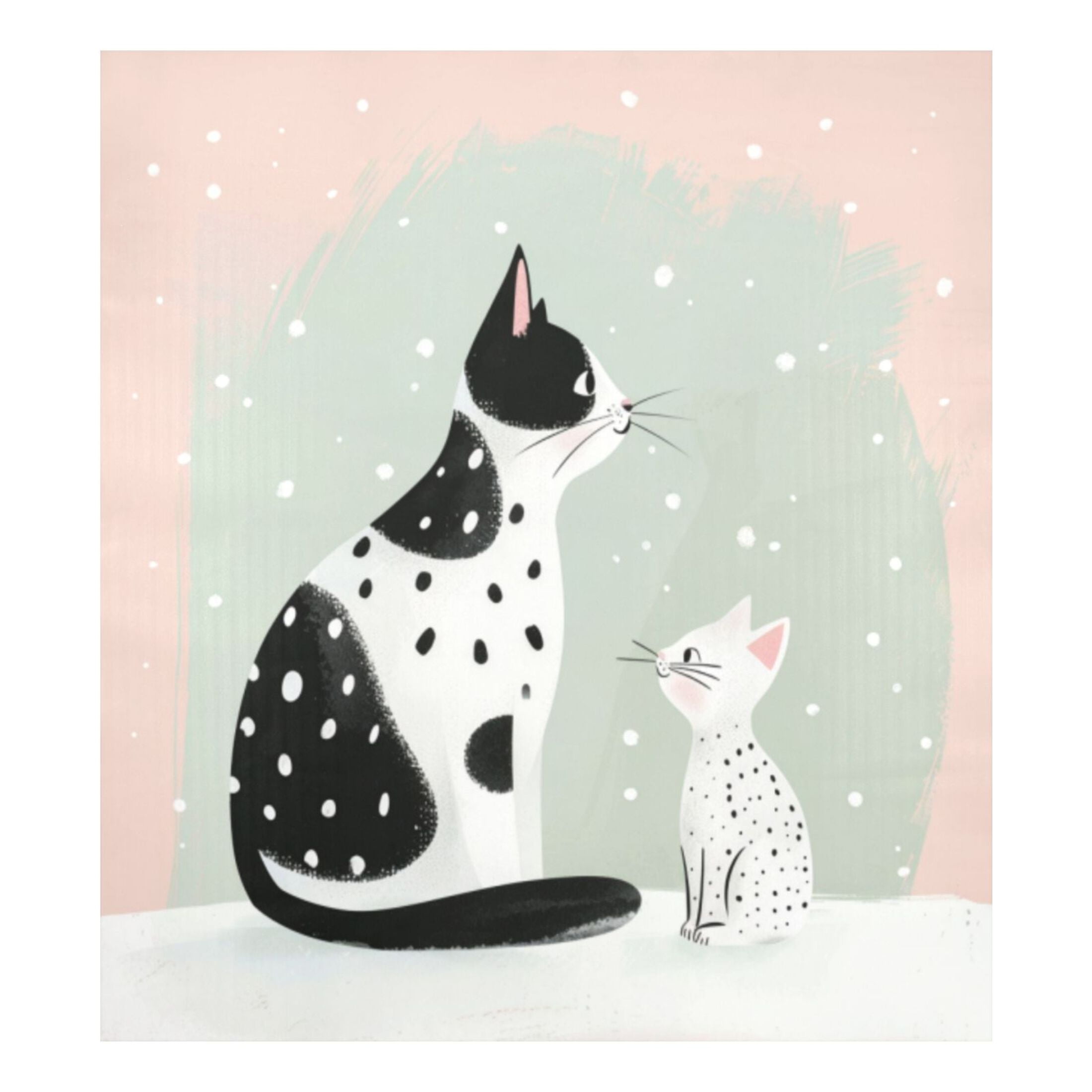 Dishwasher Magnetic Sticker 23x26 Inch Refrigerator Magnetic Sticker Washing Machine Magnetic Sticker Kitchen Panel Magnetic Sticker Home Decor Spotted Cats and Snowflakes