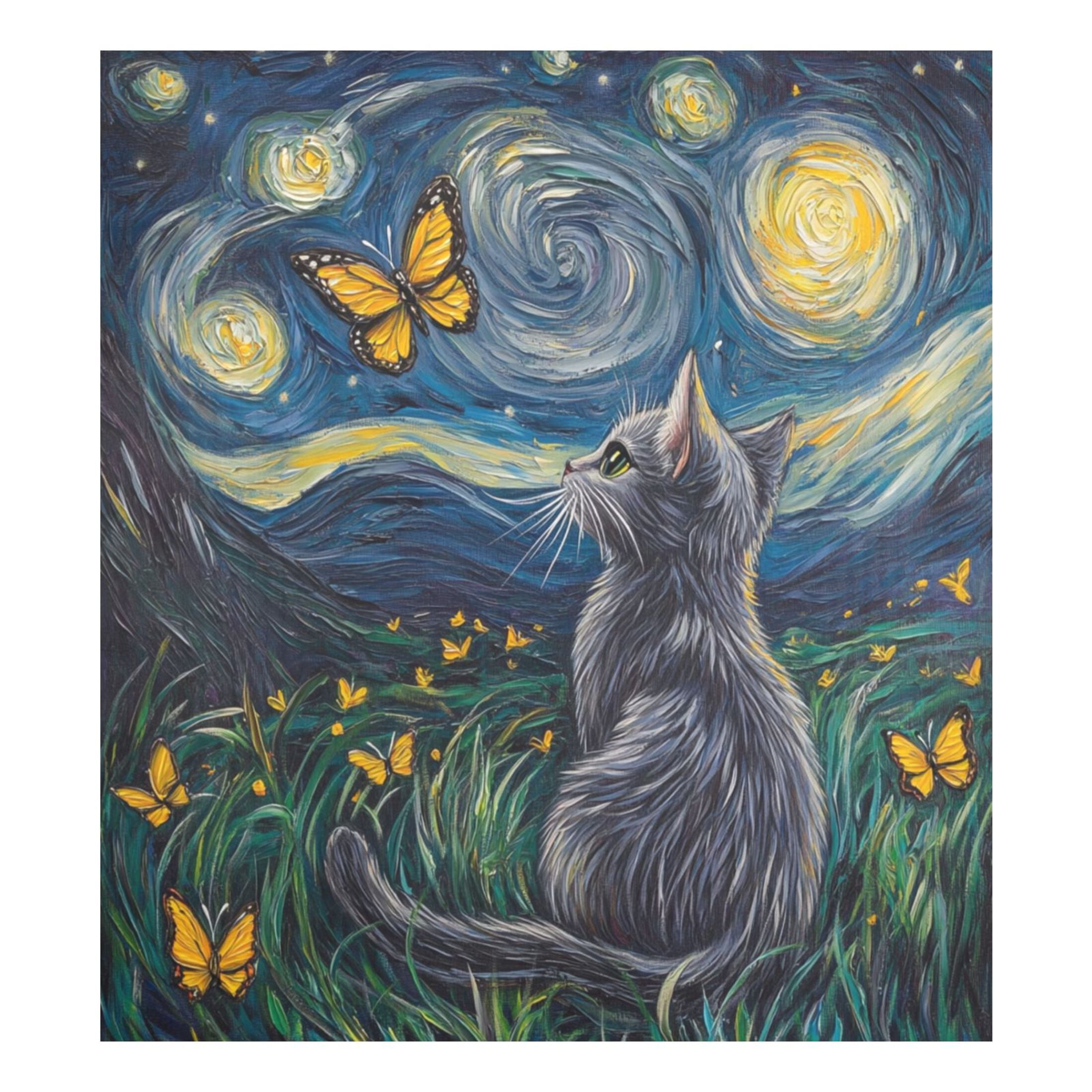 Dishwasher Magnetic Sticker 23x26 Inch Refrigerator Magnetic Sticker Washing Machine Magnetic Sticker Kitchen Panel Magnetic Sticker Home Decor Starry Sky Cartoon Cat