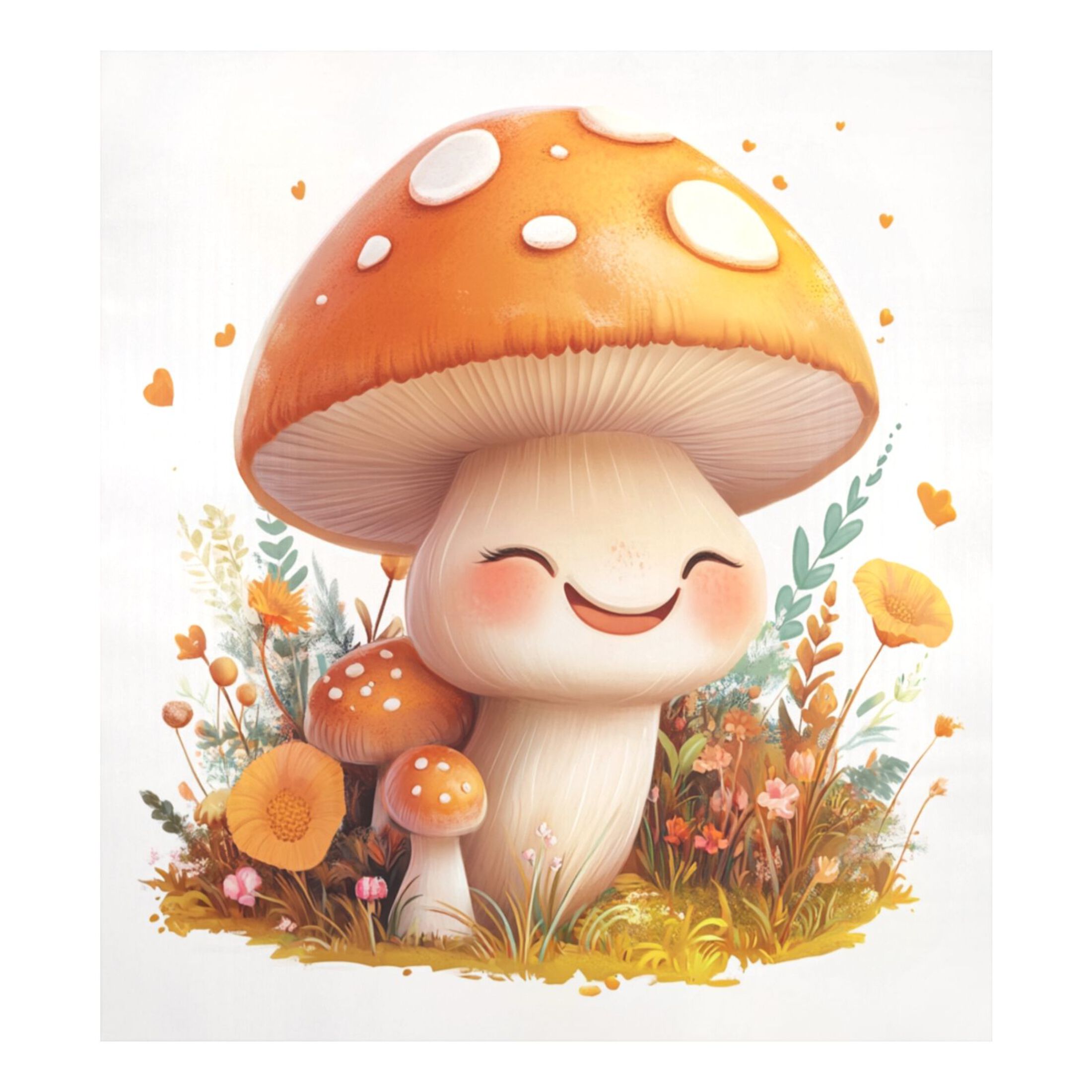 Dishwasher Magnetic Sticker 23x26 Inch Refrigerator Magnetic Sticker Washing Machine Magnetic Sticker Kitchen Panel Magnetic Sticker Home Decor Super Cute Orange Mushrooms