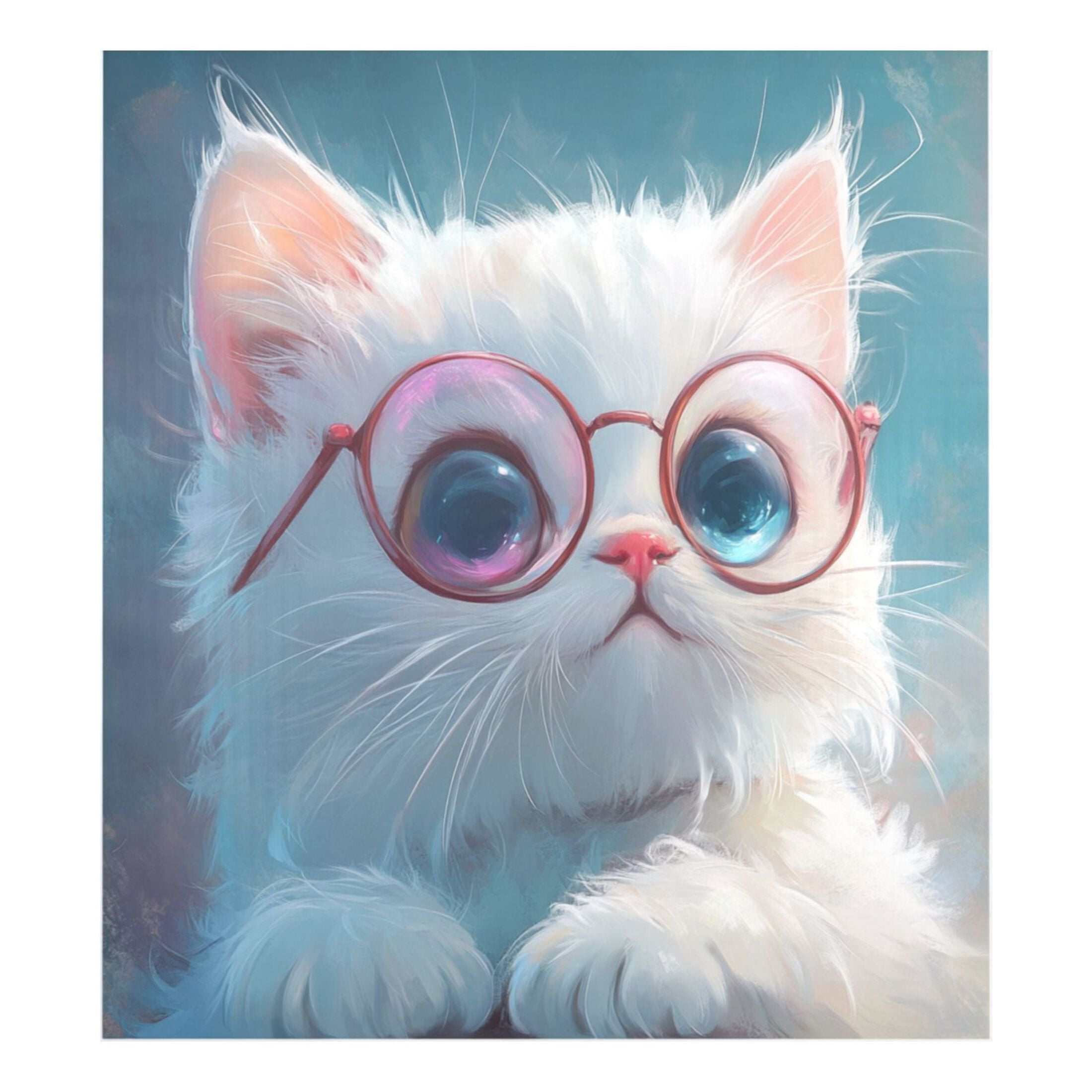 Dishwasher Magnetic Sticker 23x26 Inch Refrigerator Magnetic Sticker Washing Machine Magnetic Sticker Kitchen Panel Magnetic Sticker Home Decor Super Cute Cat with Glasses
