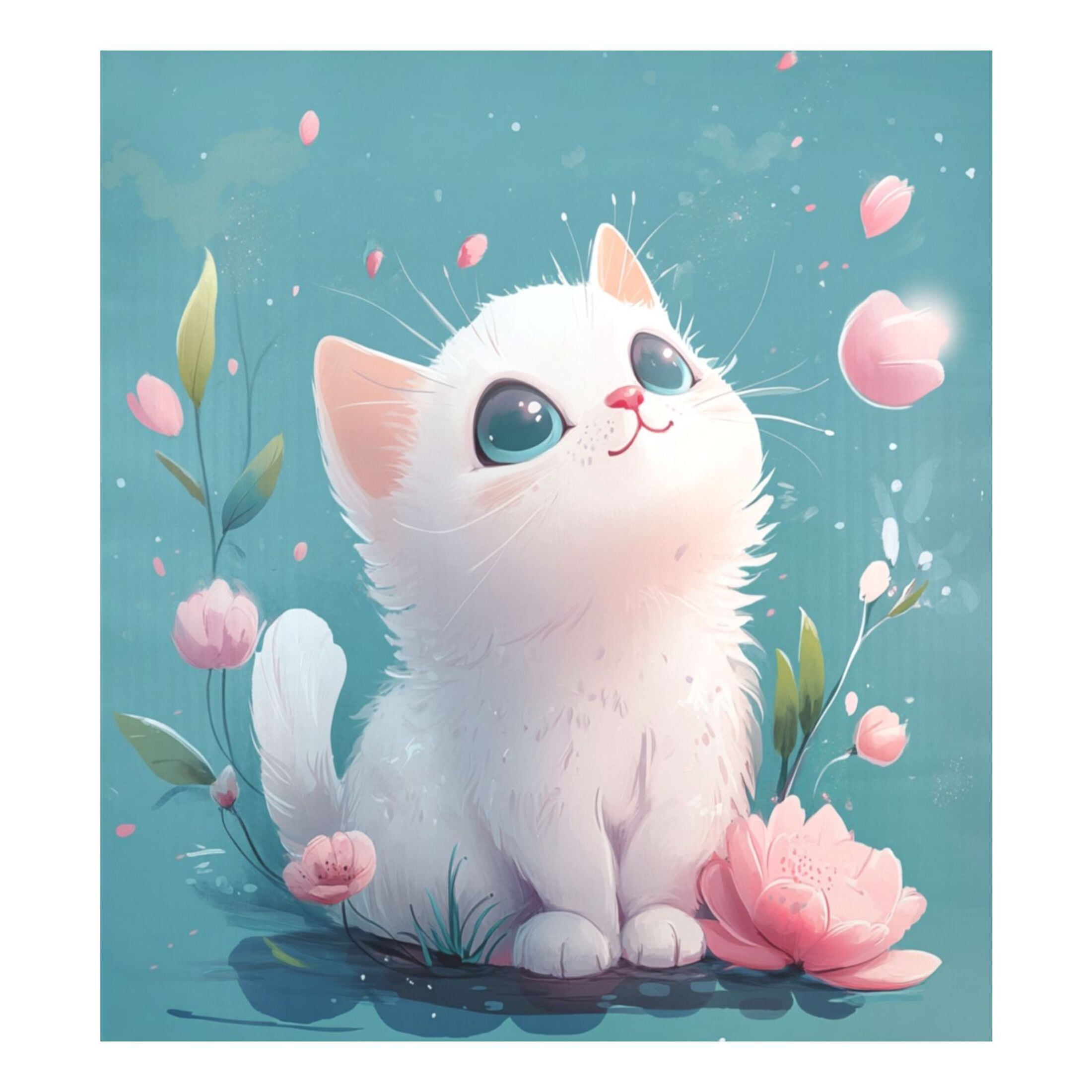 Dishwasher Magnetic Sticker 23x26 Inch Refrigerator Magnetic Sticker Washing Machine Magnetic Sticker Kitchen Panel Magnetic Sticker Home Decor Super Cute Big Eyed Cat