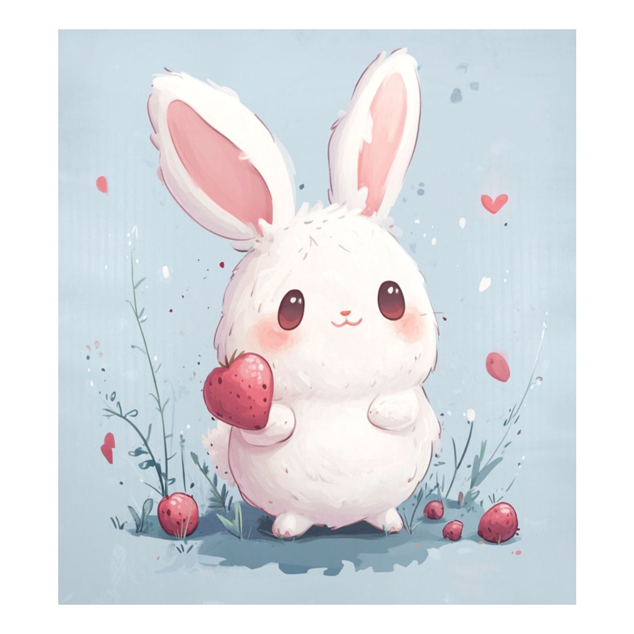 Dishwasher Magnetic Sticker 23x26 Inch Refrigerator Magnetic Sticker Washing Machine Magnetic Sticker Kitchen Panel Magnetic Sticker Home Decor Super Lovely Strawberry Rabbit
