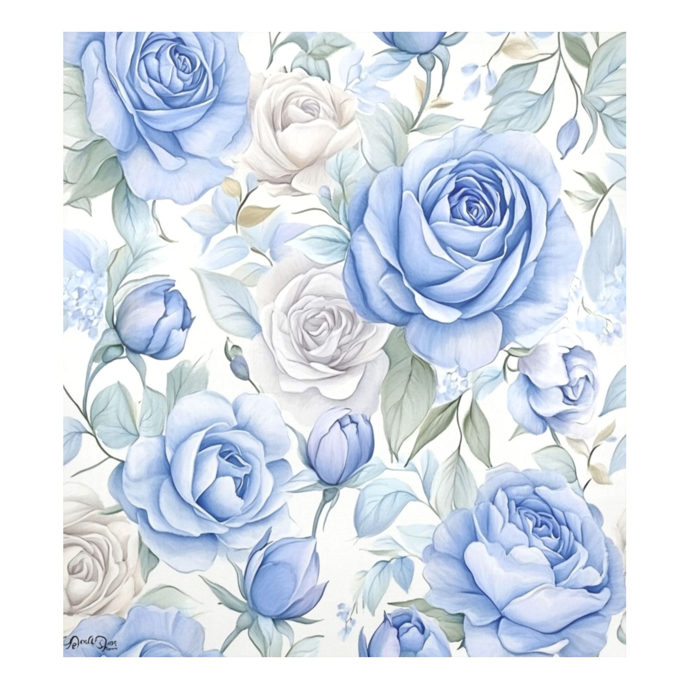 Dishwasher Magnetic Sticker 23x26 Inch Refrigerator Magnetic Sticker Washing Machine Magnetic Sticker Kitchen Panel Magnetic Sticker Home Decor Super Beautiful Blue Roses