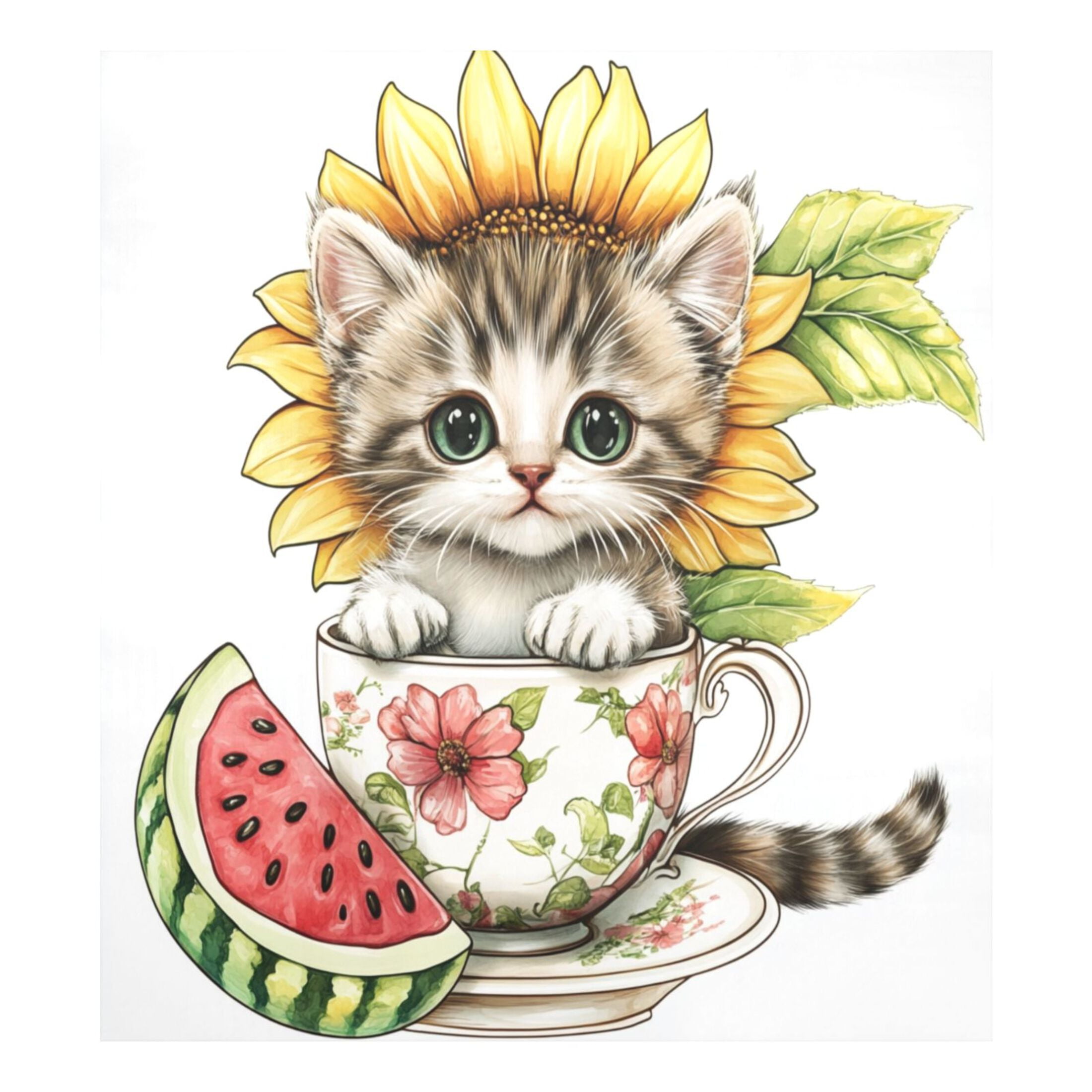Dishwasher Magnetic Sticker 23x26 Inch Refrigerator Magnetic Sticker Washing Machine Magnetic Sticker Kitchen Panel Magnetic Sticker Home Decor Teacup Black Kitten