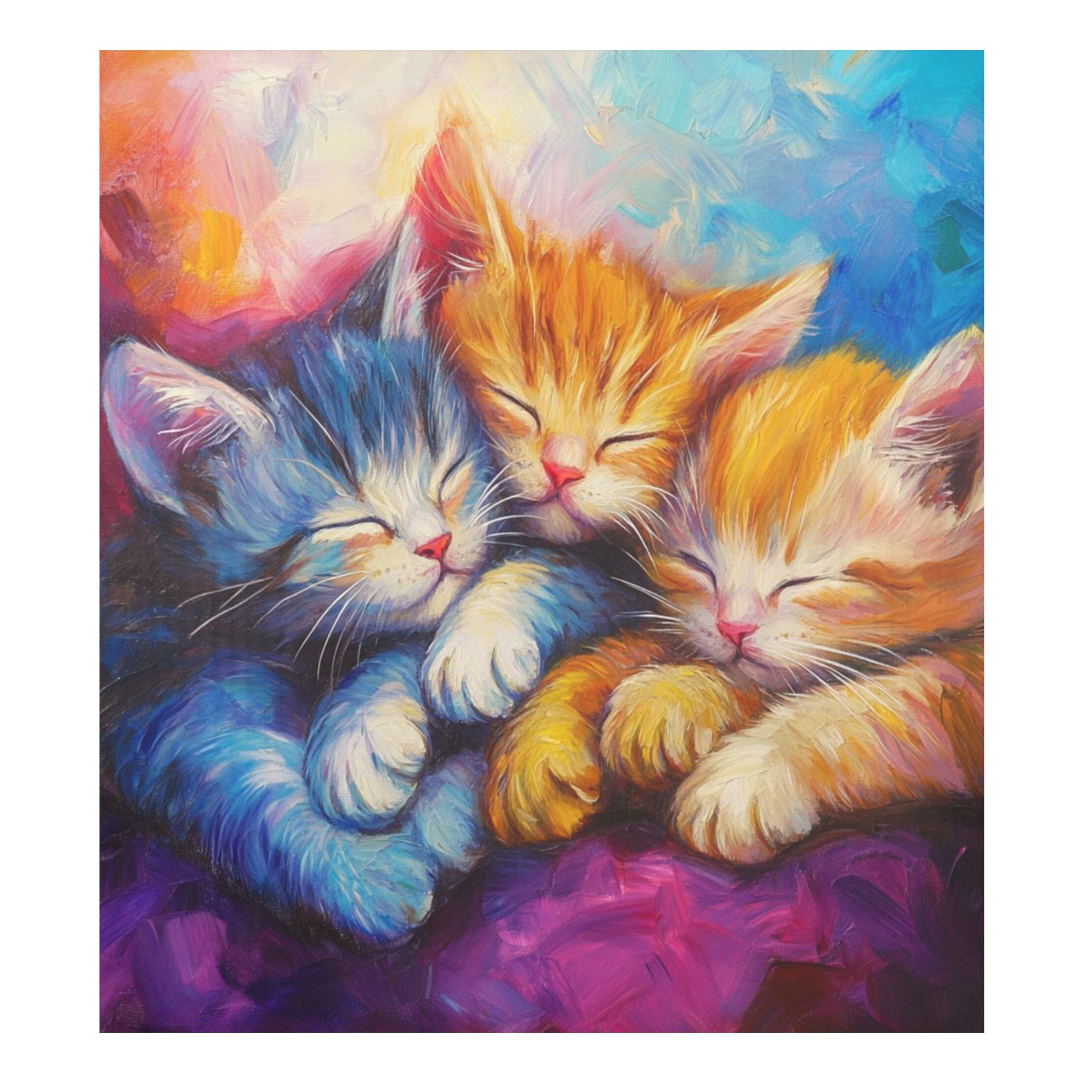 Dishwasher Magnetic Sticker 23x26 Inch Refrigerator Magnetic Sticker Washing Machine Magnetic Sticker Kitchen Panel Magnetic Sticker Home Decor Three Cute Colored Cats