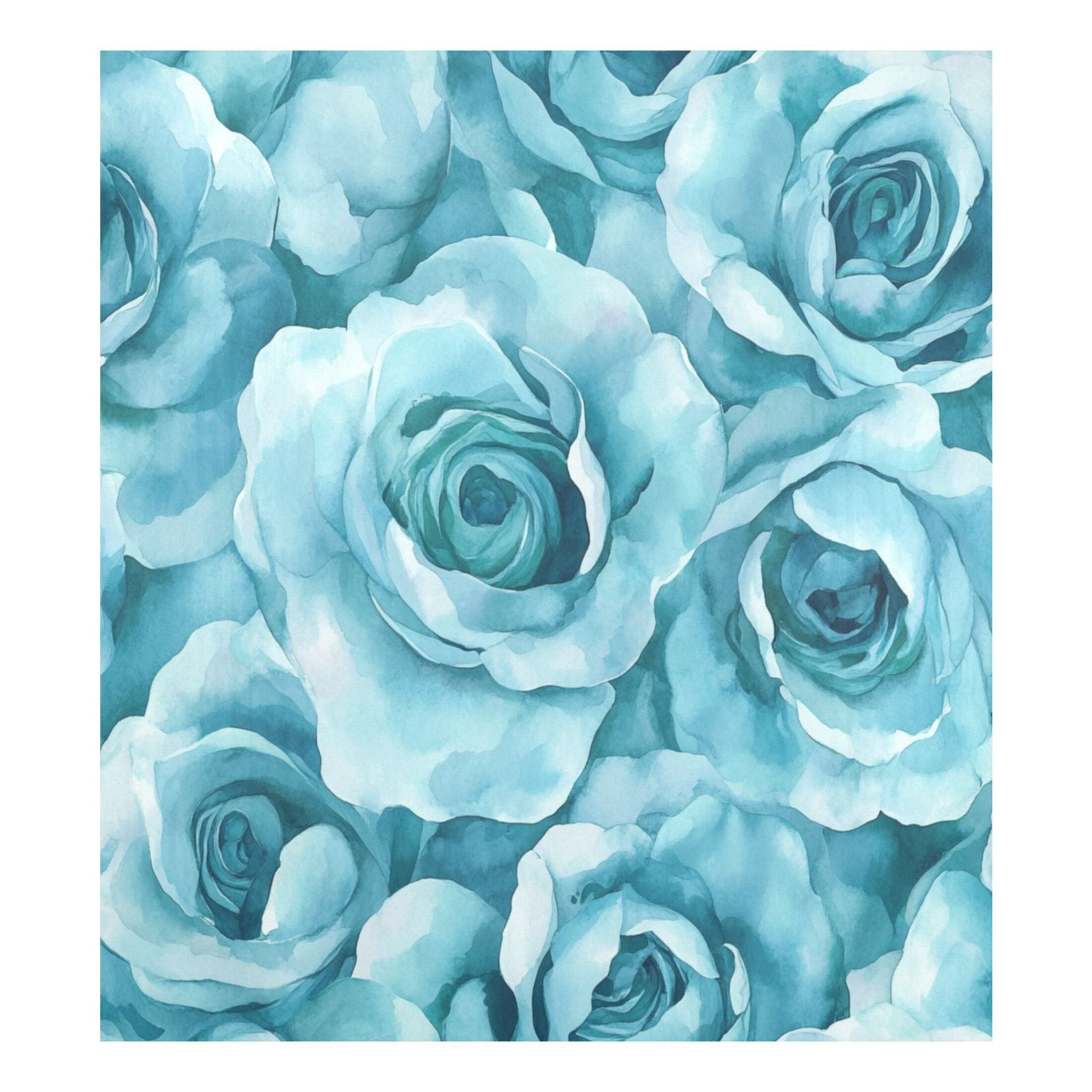 Dishwasher Magnetic Sticker 23x26 Inch Refrigerator Magnetic Sticker Washing Machine Magnetic Sticker Kitchen Panel Magnetic Sticker Home Decor Turquoise Roses Seamless