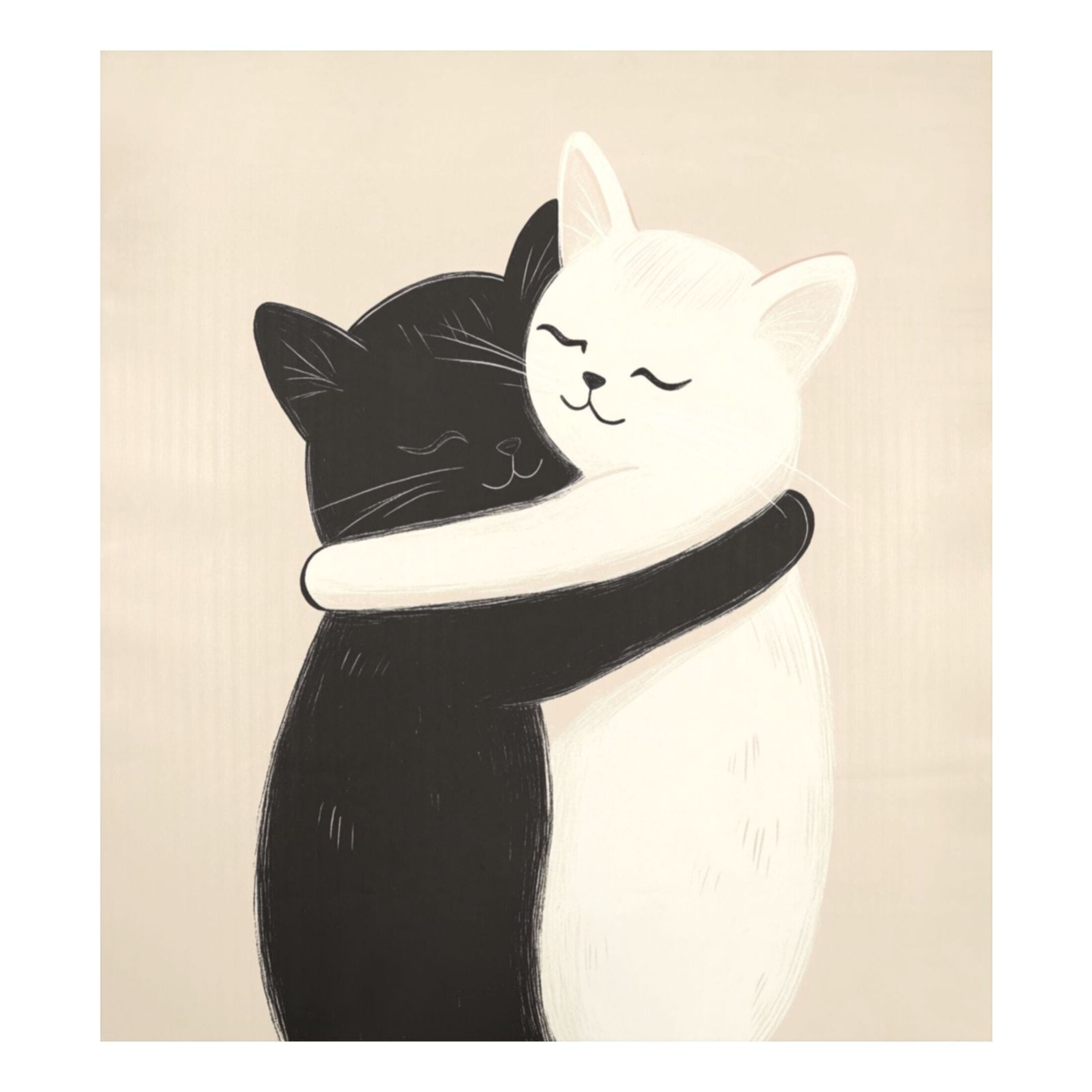 Dishwasher Magnetic Sticker 23x26 Inch Refrigerator Magnetic Sticker Washing Machine Magnetic Sticker Kitchen Panel Magnetic Sticker Home Decor Two Cats Hugging