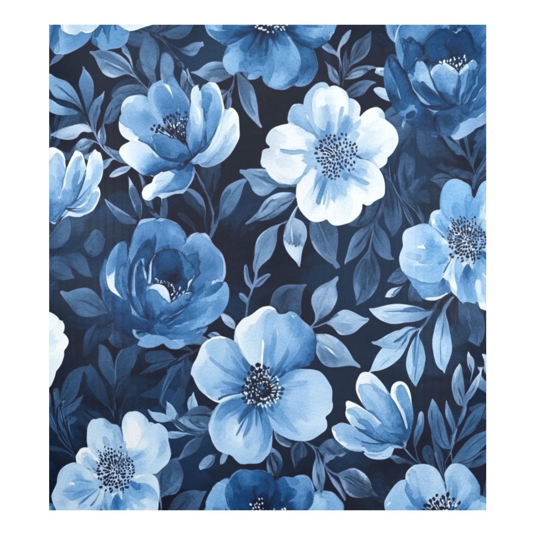 Dishwasher Magnetic Sticker 23x26 Inch Refrigerator Magnetic Sticker Washing Machine Magnetic Sticker Kitchen Panel Magnetic Sticker Home Decor Vibrant Blue Flowers