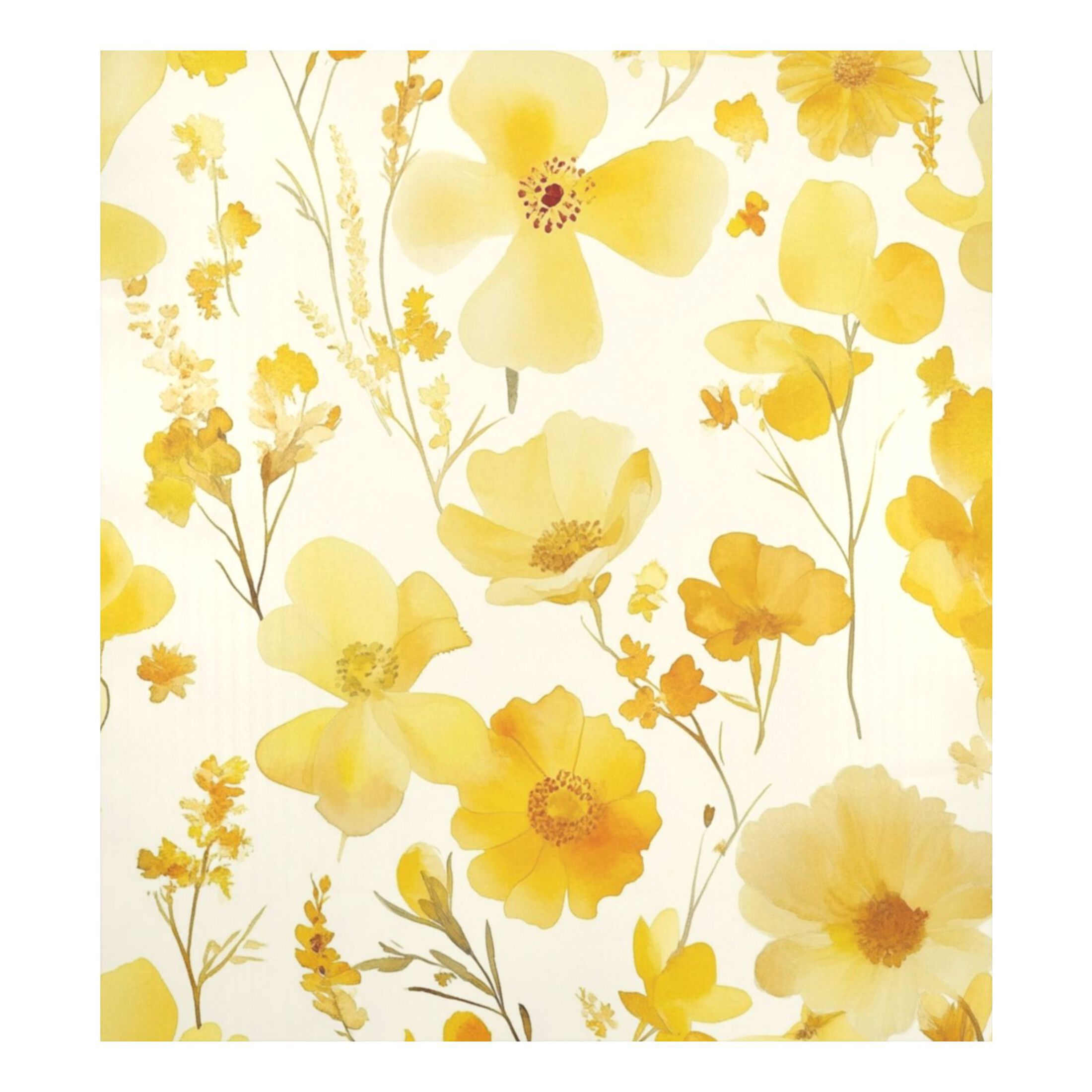 Dishwasher Magnetic Sticker 23x26 Inch Refrigerator Magnetic Sticker Washing Machine Magnetic Sticker Kitchen Panel Magnetic Sticker Home Decor Yellow Flowers Seamless