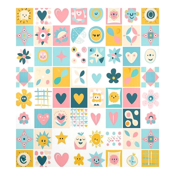 Dishwasher Magnetic Sticker 23x26 Inch Refrigerator Magnetic Sticker Washing Machine Magnetic Sticker Kitchen Panel Magnetic Sticker Home Decor Pink Heart-shaped Small Square