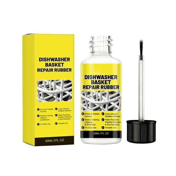 Dishwasher Rack Repair Coating, 30ml/1oz White Waterproof Coatings for Basket Vinyl Rust Protection & Restoration