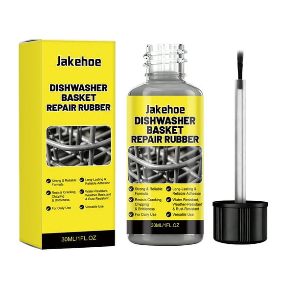 Dishwasher Rack Repair Coating, White/Grey Dishwasher Rack Repair Kit, 30ML/1 FL.OZ Dishwashers Basket Repairs Liquid, Insulation and Waterproof, High and Low Temperature Resistant