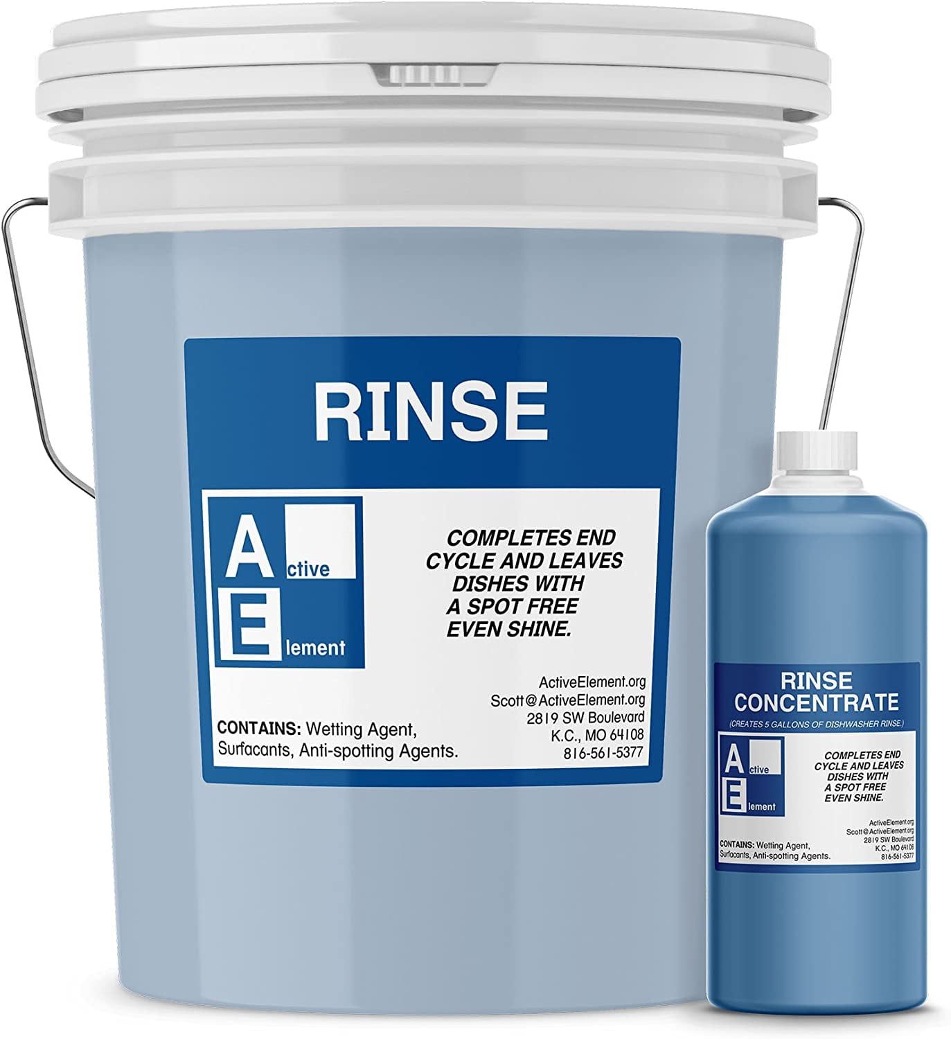Dishwasher Rinse - Makes Two 5-gallon pail - For High Temperature and Low Temp Dishwasher Machine -  Strength