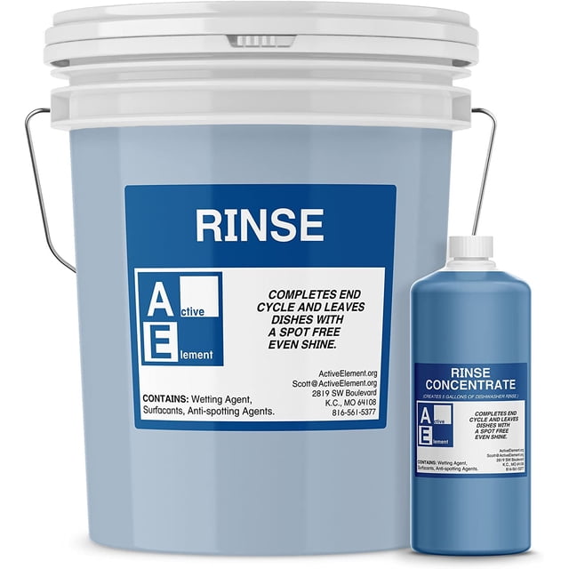 Ambec Rinser Dishwasher Rinse - Makes Two 5-gallon pail - For High Temperature and ...