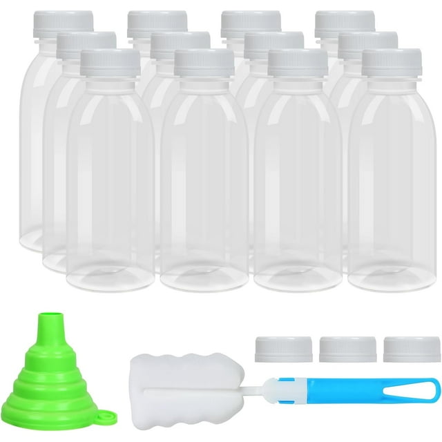 Dishwasher Safe 12oz Plastic Bottles with Caps Reusable BPA Free PP5