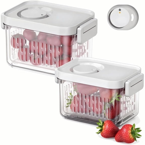 Dishwasher Safe Berry Keeper, Produce Saver, Clear Fruit Containers, Lettuce Keeper, Keep , 3.8 Cup