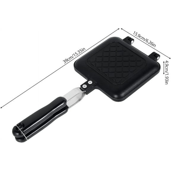 Dishwasher Safe Cooking Utensils,Toastie Maker Double Side Bread Frying Pan Non Stick Stovetop Sandwich Maker Machine With Heat Handles Multiple Purposes Sandwich Camping Toaster For Stov