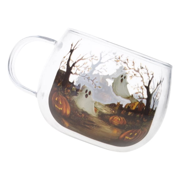 Dishwasher Safe Halloween Decorated Glass Mugs 200ml Capacity Party Tableware Glass Mugs For Home Dining Event