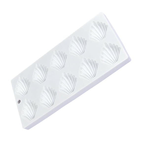 Dishwasher-Safe Shell Shaped Baking Pan, 10-Cavity Silicone Mold for Homemade