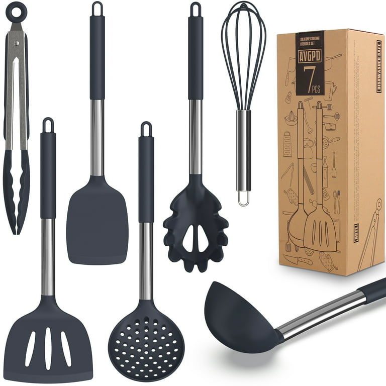 Silicone Kitchenware Cooking Utensils Non-stick Cookware Anti-slip Shovel  Spatula Shovel Spoon Cooking Tool Kitchen Accessories